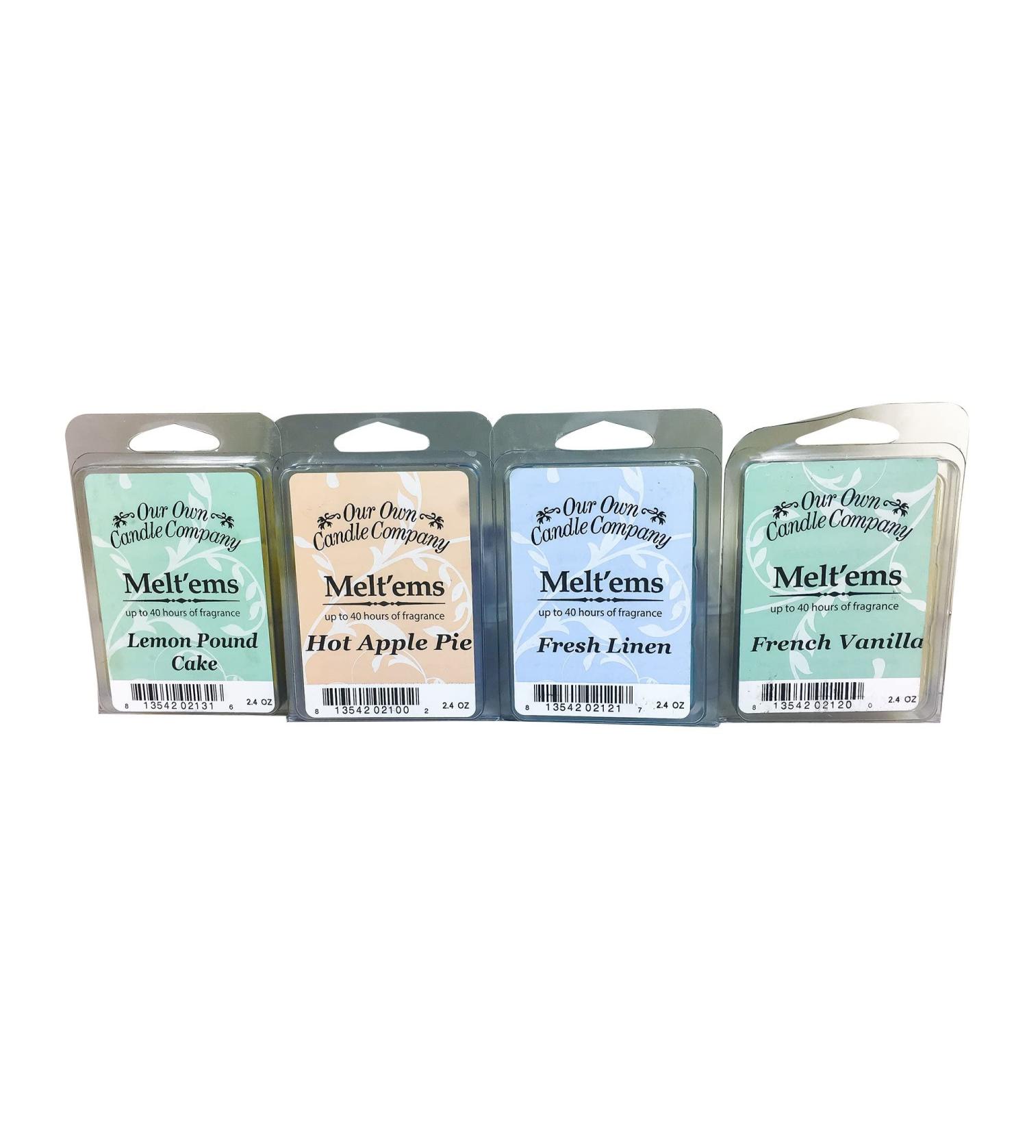 Premium Wax Melts Variety Pack - Apple Pie, French Vanilla, Fresh Linen, Lemon Poundcake - 2.4 oz (4 Pack) - Buy Online on SooperMarket.com