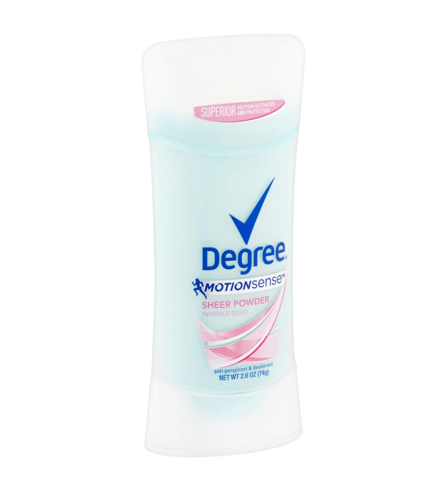 Degree Wmns Inv Sld Sheer Size 2.6z Degree Women'S Motion Sense Invisible Solid Sheer Powder 2.6z
