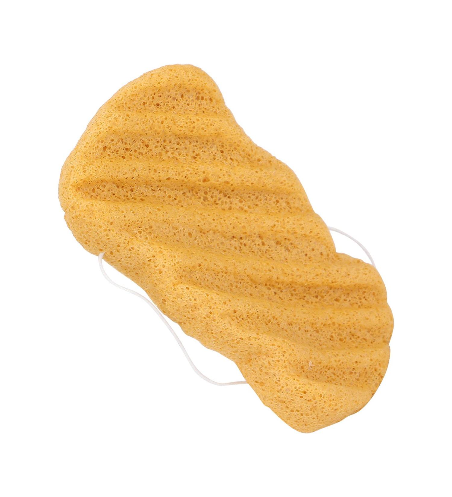 Verdant Touch Face Cleansing Sponge Plant Fiber Facial Sponge Reusable Face Cleansing Exfoliating Puff Washable Bath Puff Yellow - Buy Online on SooperMarket.com