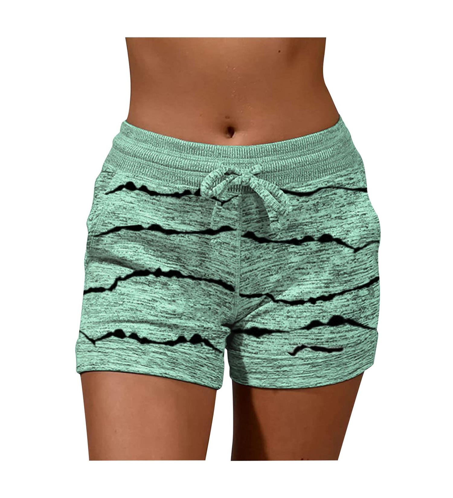 Ronony Women's Mini Hotpants & Sports Shorts - Comfortable Yoga Running & Fitness Sweatpants in Green - Buy Online on SooperMarket.com