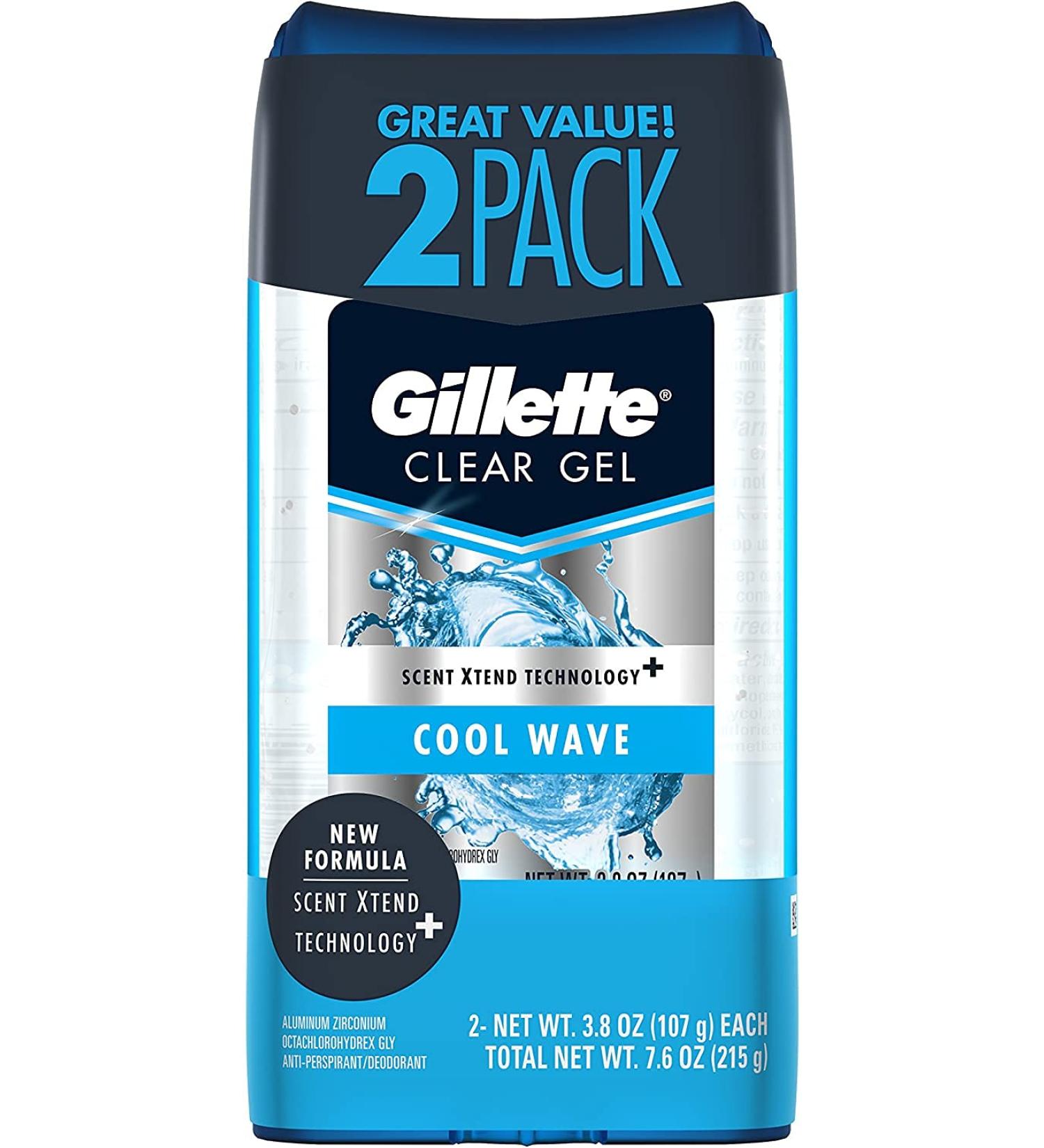 Gillette Endurance Antiperspirant / Deodorant Cool Wave Clear Gel 3.8 Ounce (Pack of 2) Packaging may Vary Cool Wave 3.8 Ounce (Pack of 2) - Buy Online on SooperMarket.com