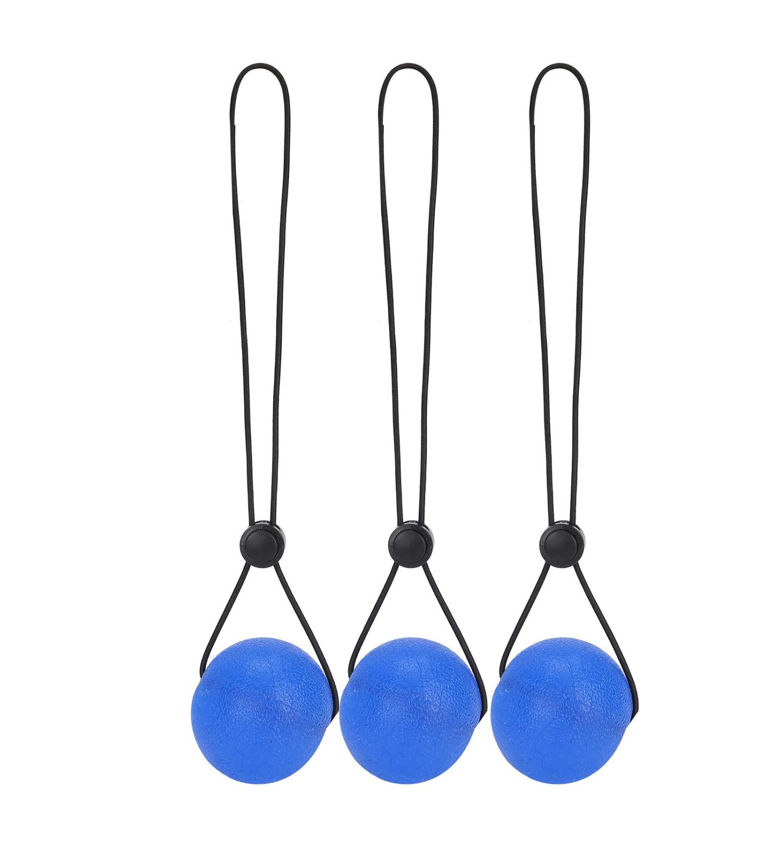 Demeras Wrist Finger Massage Exerciser - Stress Relief Fitness Training Squeezing Balls with Bungee Cord | Blue 30 Degrees - Buy Online on SooperMarket.com