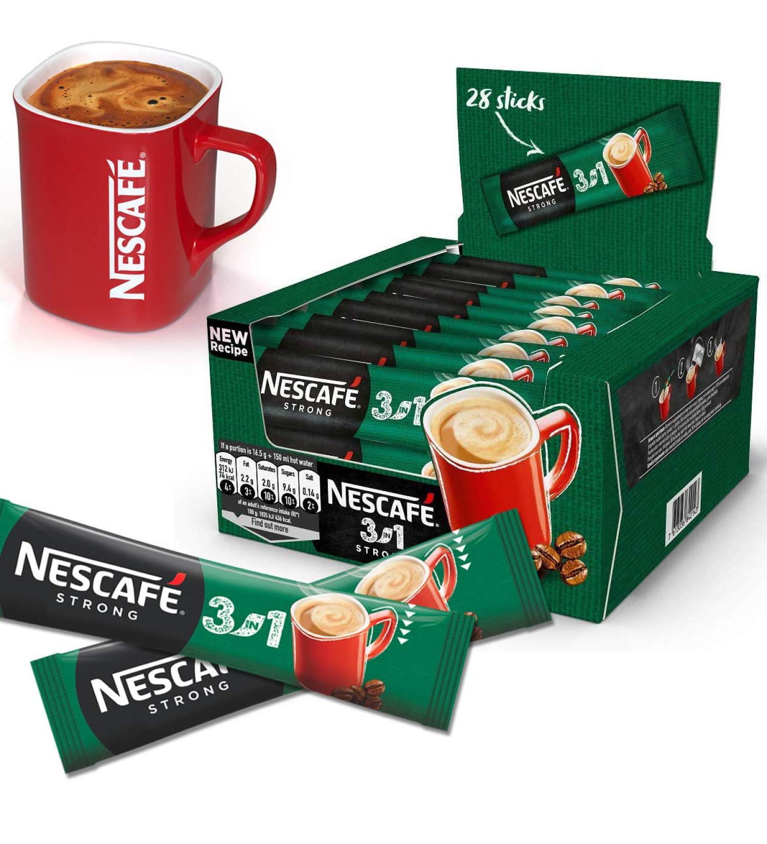 NESCAFE 3in1 STRONG 112 SACHETS (14 g/sachet) WHOLESALE EU MADE LONG DATE FRESH STOCK INSTANT COFFEE - Buy Online on SooperMarket.com