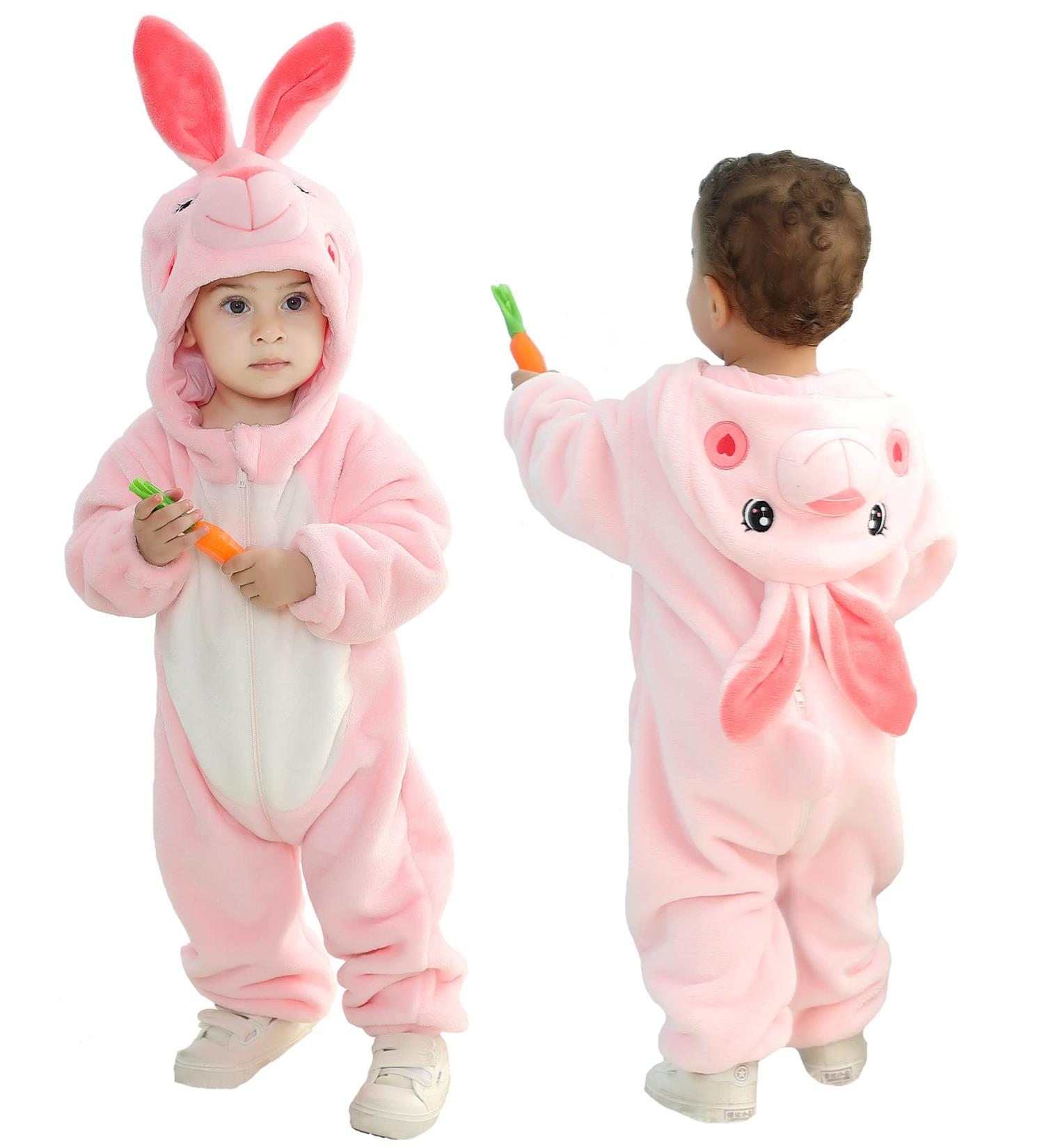 Doladola Baby Cartoon Animal Hooded Onesie Pajamas 18-24 Months - Rabbit Design - Buy Online on SooperMarket.com