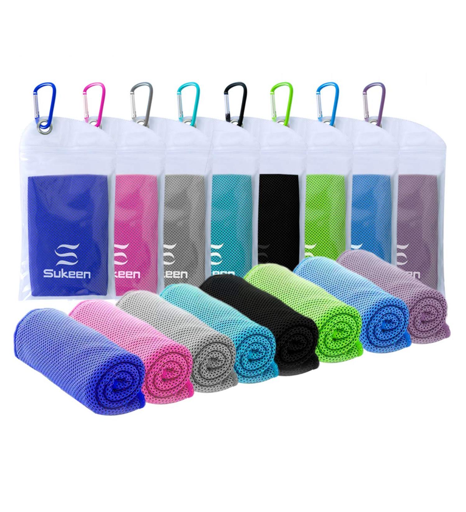 Sukeen Cooling Towel Instant Evaporative Cooling Snap Cooling Towel for Sports Yoga Golf Gym Neck Workout and More(40x 12) (8pack Color Mix-1) 8pack Collection - Buy Online on SooperMarket.com