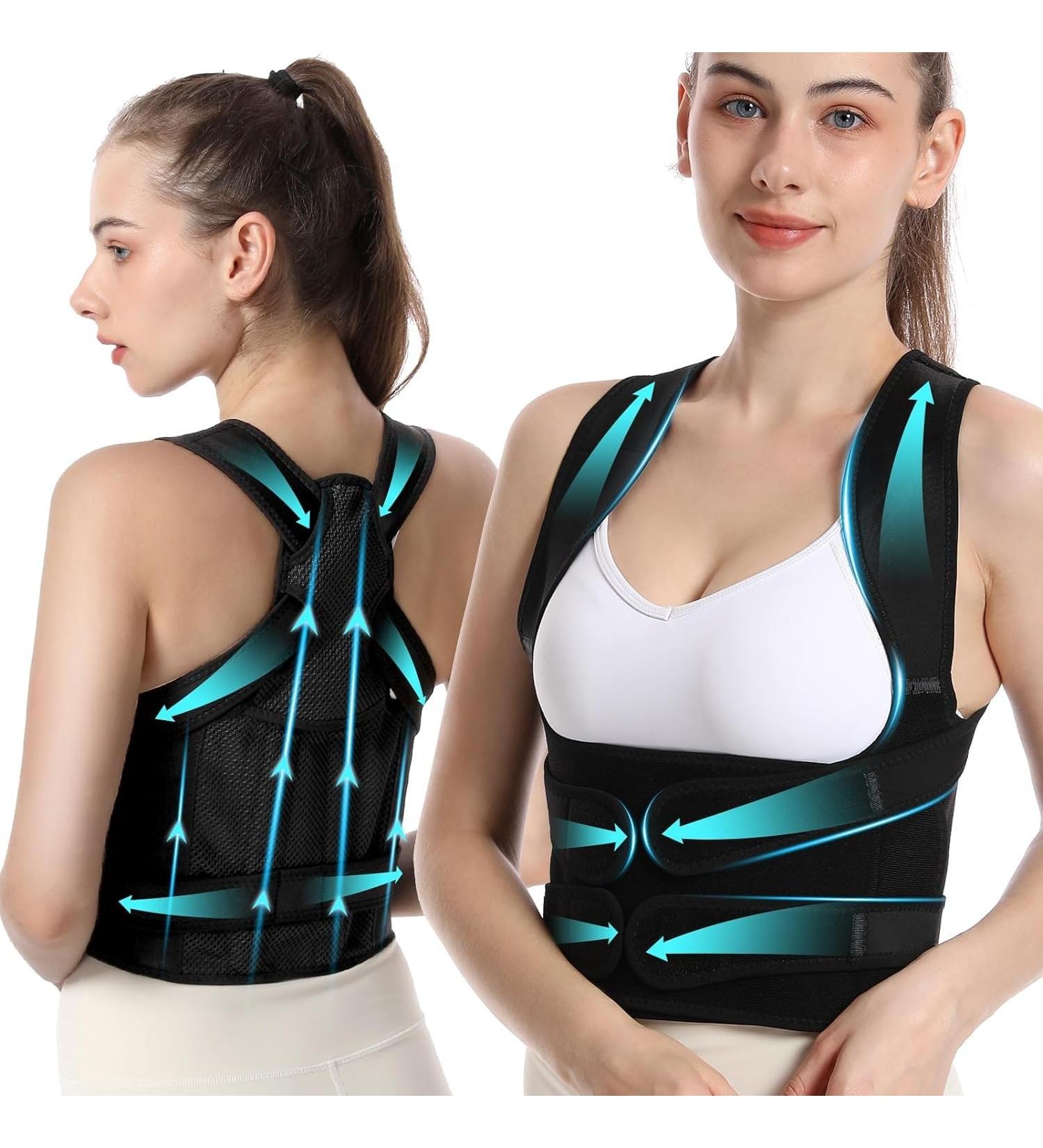 Posture Corrector Women and Men Back Brace for Men and Women Rotate button adjustment Shoulder Straightener Back Support Spine Scoliosis Posture Hunchback Hump Thoracic Spine Corrector(Medium) - Buy Online on SooperMarket.com