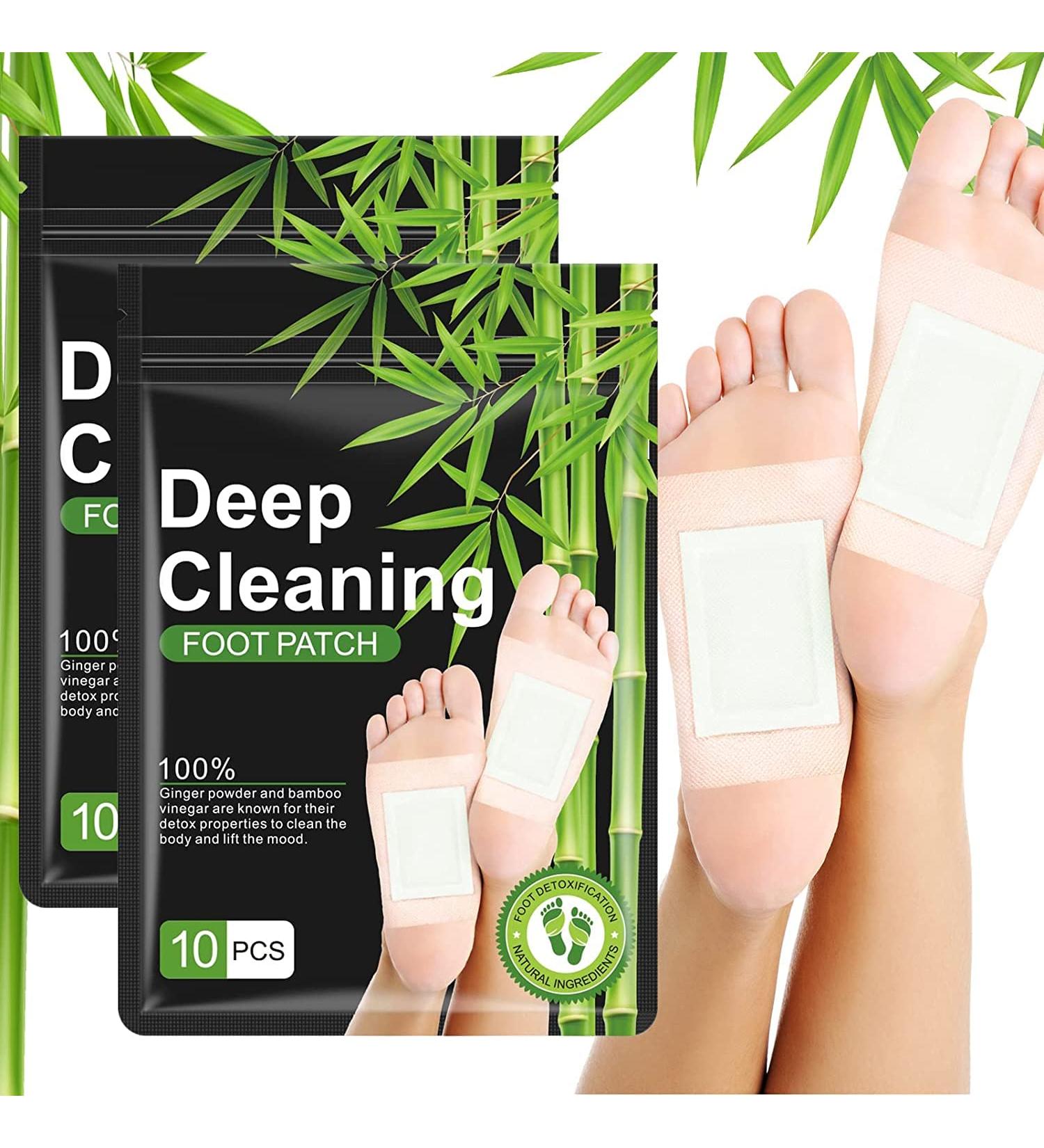 Detox Foot Patches - Natural Bamboo Vinegar & Ginger - 20 Pcs for Impurity Removal & Relaxation - Buy Online on SooperMarket.com