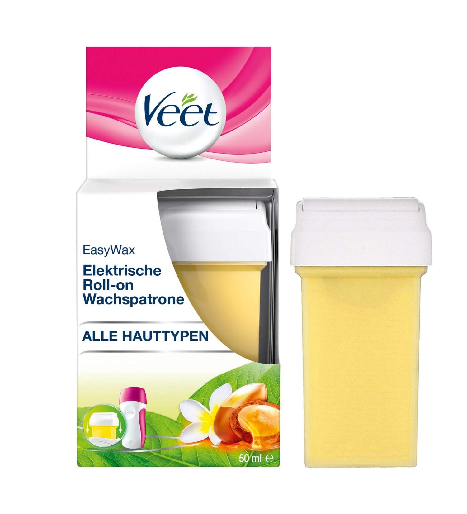 Veet Easywax Refilling Cartridge for Electric Roll-On Warm Wax Devices | 50 ml | All Skin Types | International Shipping - Buy Online on SooperMarket.com