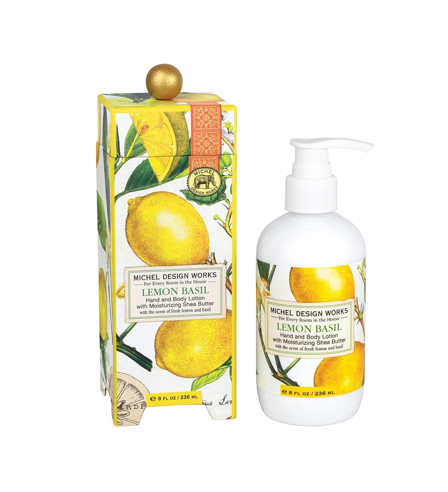 Michel Design Works Hand and Body Hand and Body Lotion  Lemon Basil Lemon Basil 8 Fl Oz (Pack of 1)