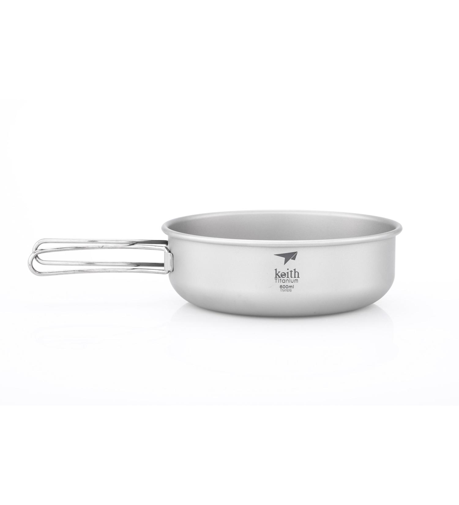 Keith Titanium Ti5326 Single-Wall Bowl 20.3 fl oz w/ Folding Handle - Buy Online on SooperMarket.com