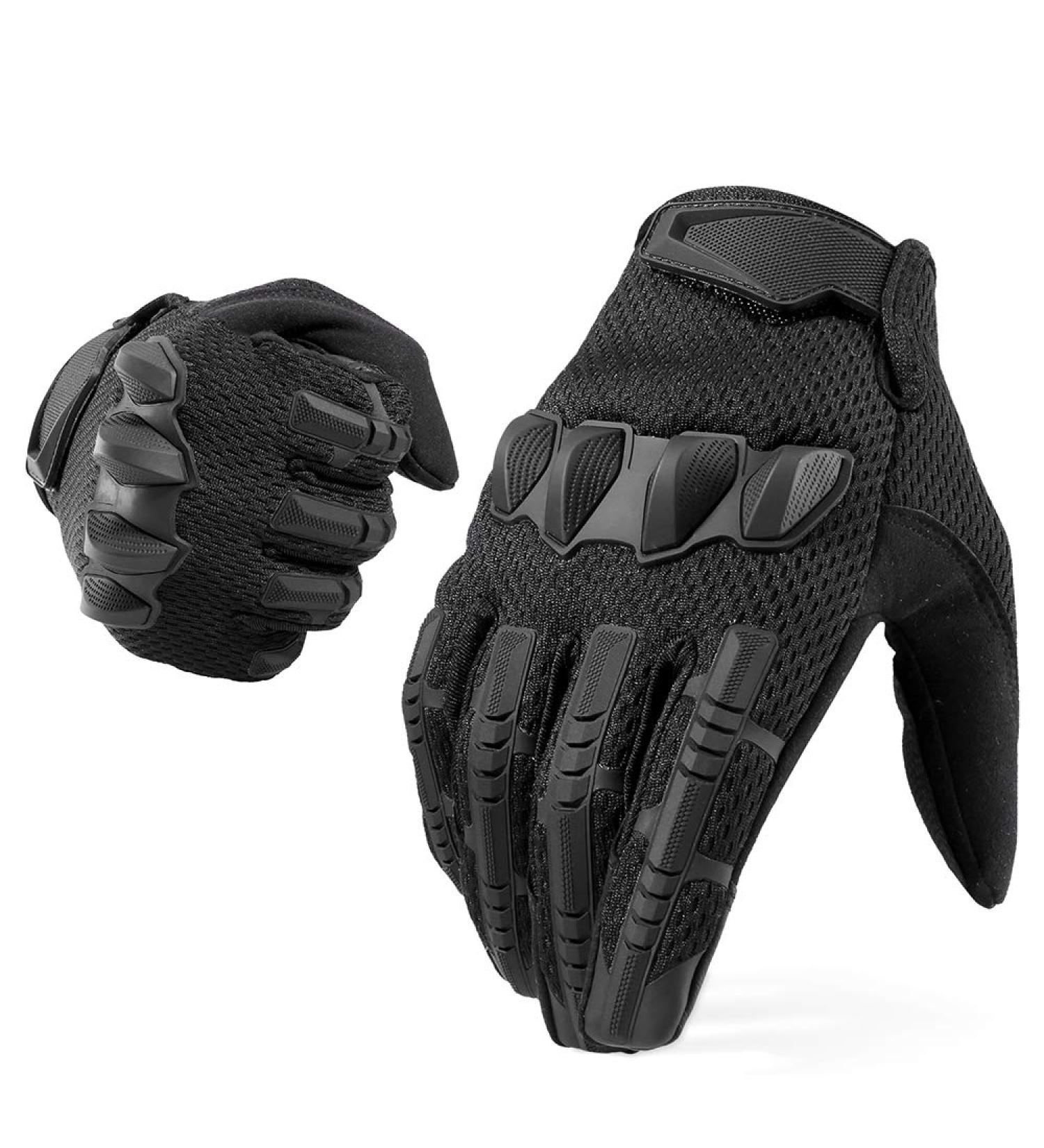 YOSUNPING Full Finger Tactical Gloves - Touchscreen, Motorcycle, Hiking, Cycling, Climbing - Black - Large - Buy Online on SooperMarket.com