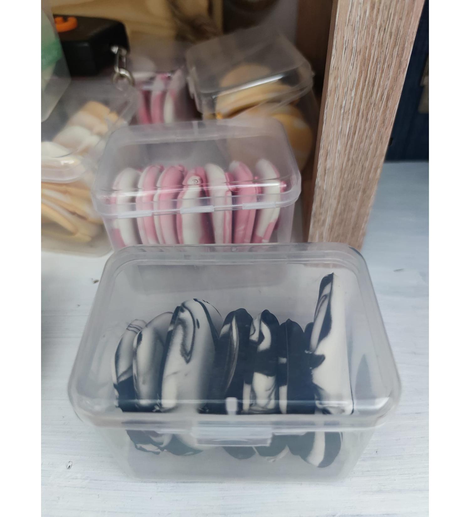 Powder Puffs Black and White Marble