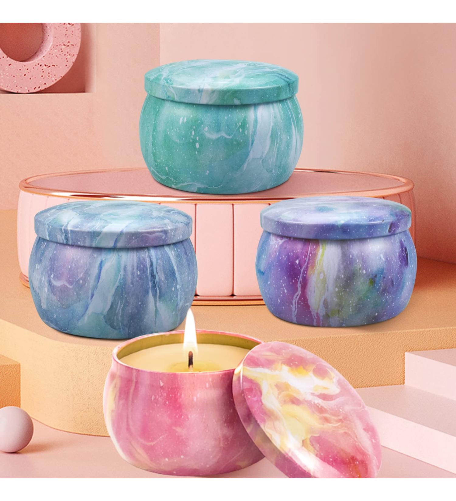 VETOUR Galaxy Scented Candle Set - 4pc Aromatherapy Soy Candles for Stress Relief and Beautiful Mood. Perfect Gift for Women - Home, Bath, Yoga, and Travel - Buy Online on SooperMarket.com