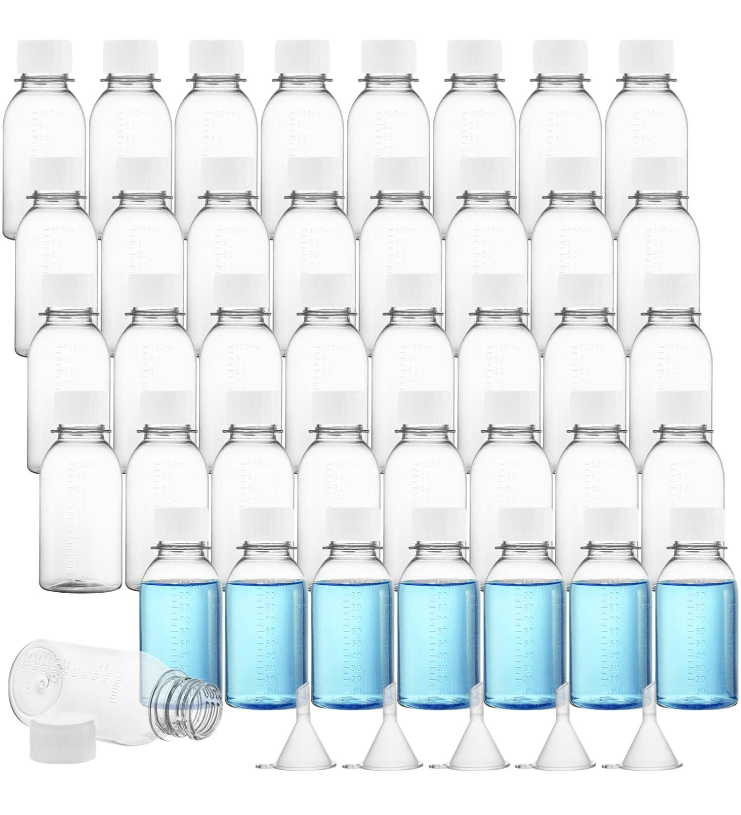 WUWEOT 40 Pack 3.4oz Clear Plastic Travel Bottles - Refillable Containers for Shampoo, Lotions, Creams - Screw Cover Cap - PET Storage Bottle Set - Buy Online on SooperMarket.com