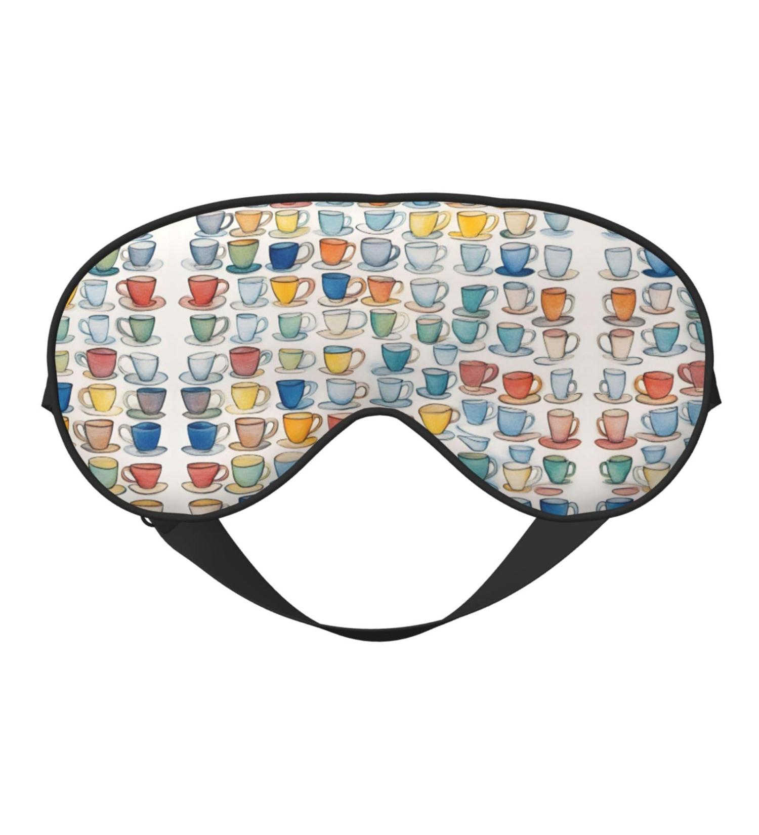 Buy SSIMOO Hand Drawn Teapots & Cups Eye Mask - Soft Breathable Perfect for Travel & Relaxation - International Shipping Available - Buy Online on SooperMarket.com