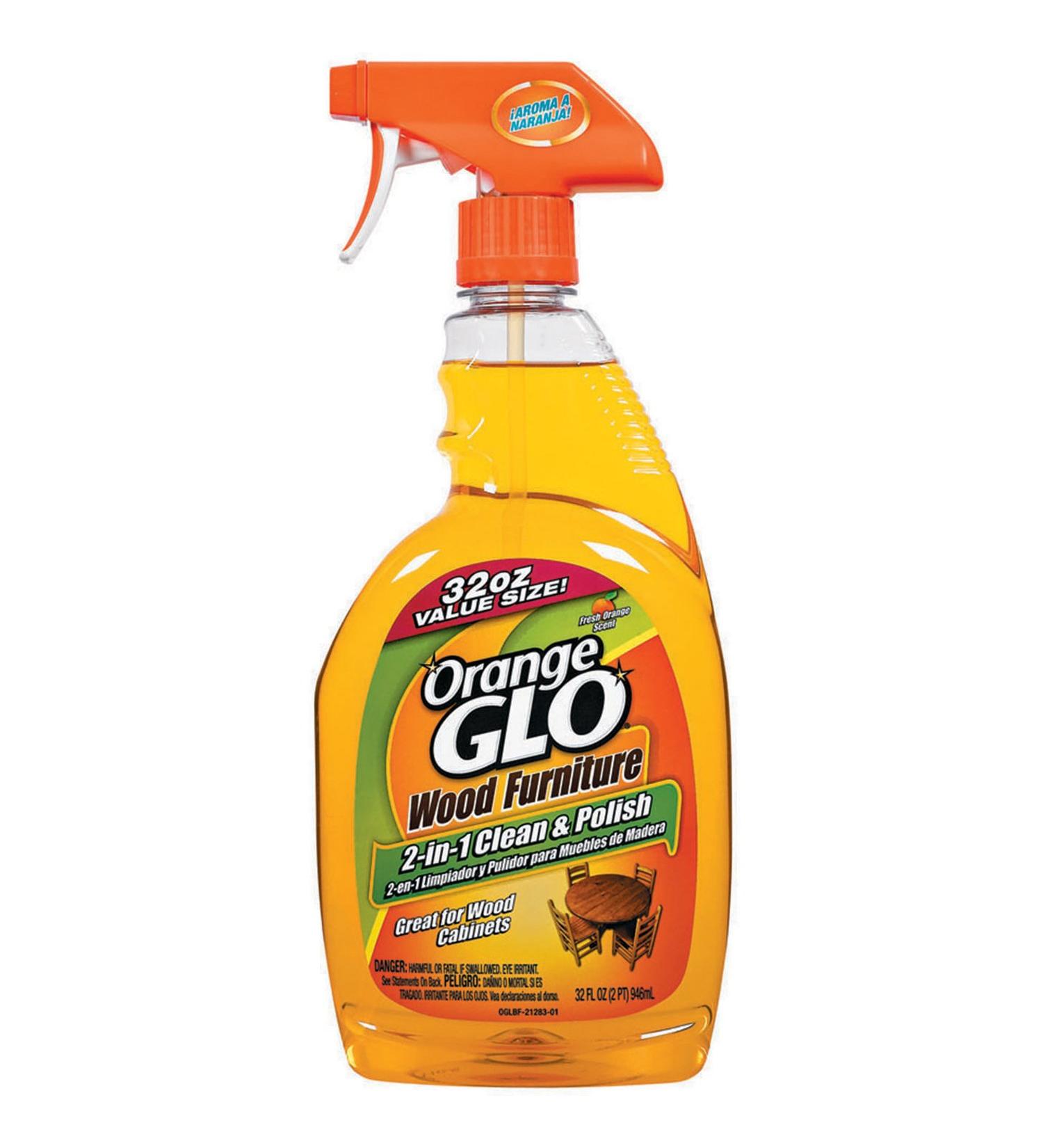 Arm & Hammer 57037-21283 Orange Glo Wood Furniture 2-in-1 Clean and Polish 32 oz (Pack of 12)
