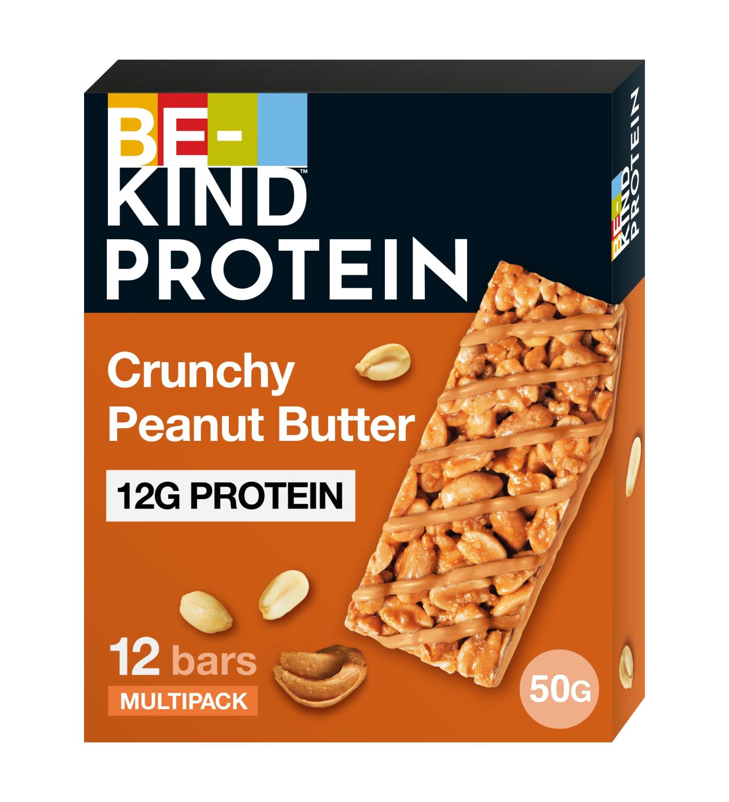 Child Protein Bar - Gluten-Free Crunchy Peanut Butter Snack High Fiber No Artificial Additives - 12 x 50g Pack - Buy Online on SooperMarket.com