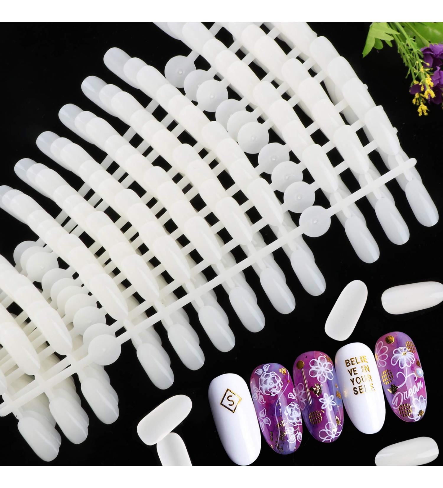 Flofia 240 Nail Art Tips Display - Practice & Presentation Compartment for Nail Polish - Natural Color - Buy Online on SooperMarket.com
