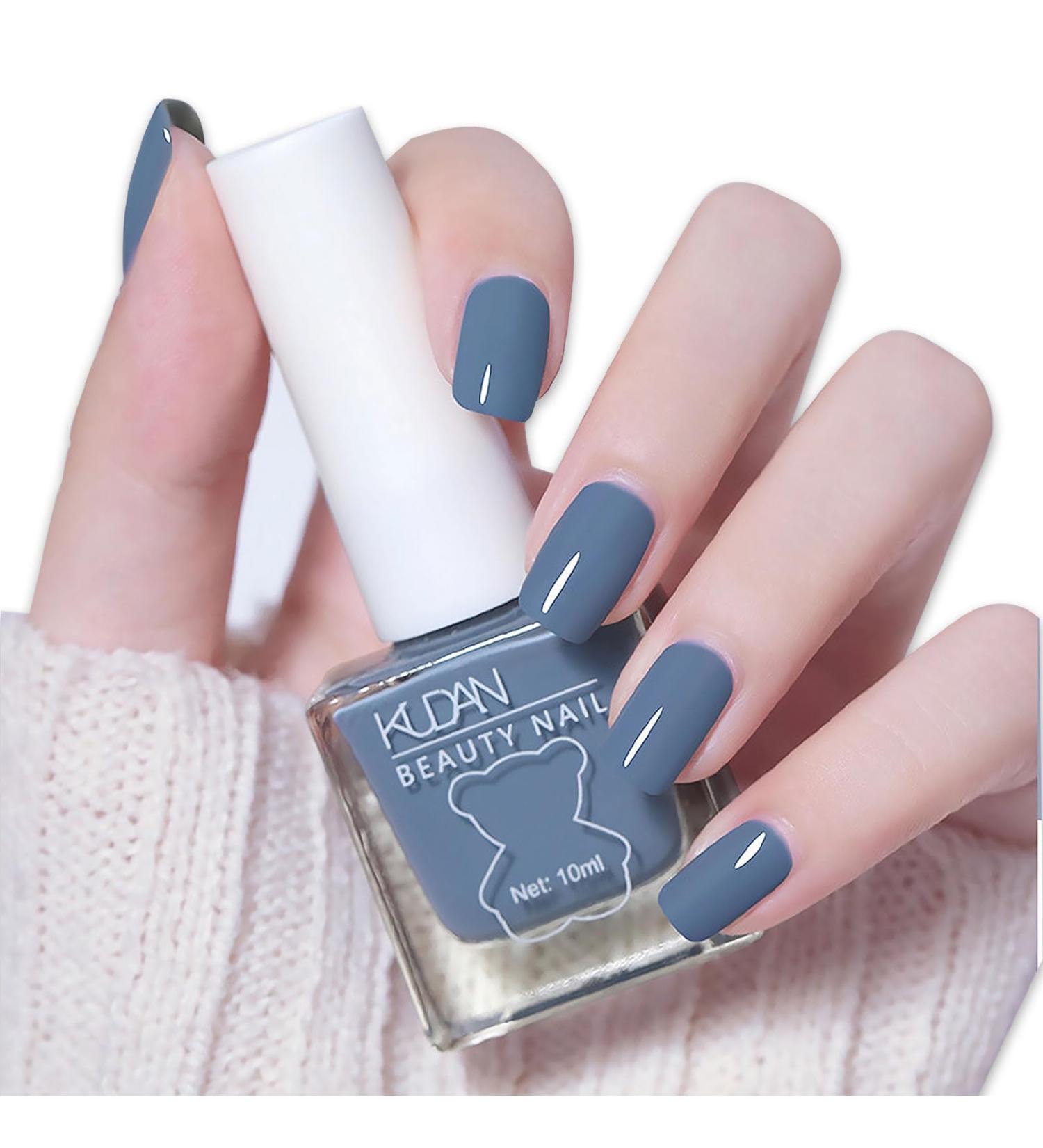 TBeautfave Blue Nail Varnish Nail Polish Quick Dry Long Lasting Nail Polish Non-Toxic Breathable Nail Polish No Need Cure Nail Gel Polish Nail Varnish at Home Manicure 26 Haze Blue - Buy Online on SooperMarket.com