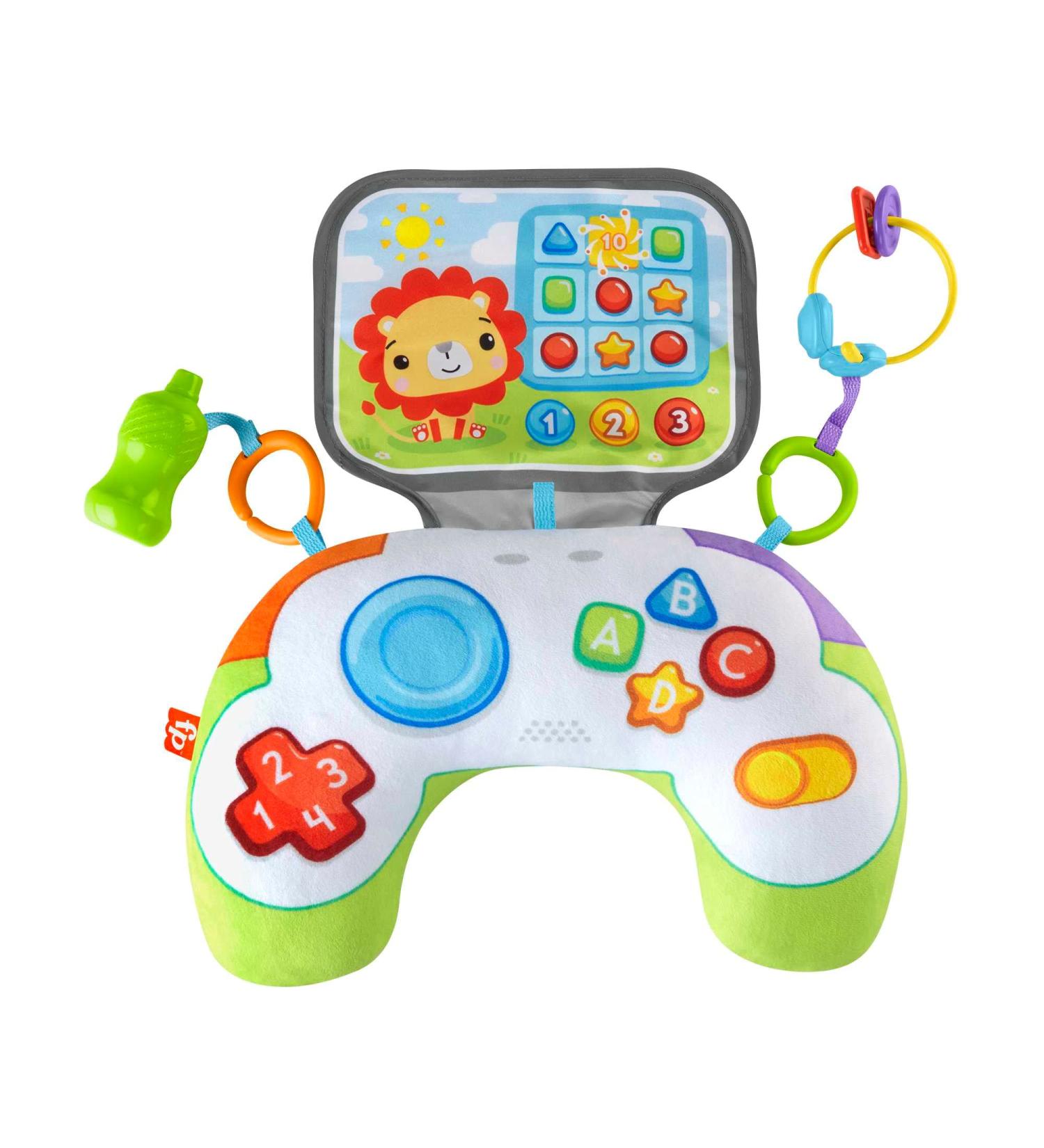 Fisher-Price HGB89 Babies Controller Spielkissen - Gaming Playmat with Hanging Toys for Newborns | Ideal for Prone Position & On-the-Go | Best Baby Toys - Buy Online on SooperMarket.com