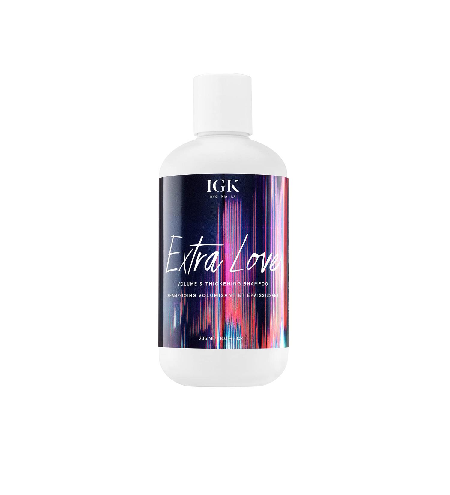 IGK EXTRA LOVE Volume & Thickening Shampoo - Lightweight Formula for Scalp Support & Oil Balance - Vegan & Cruelty Free - 8 Fl Oz - Buy Online on SooperMarket.com