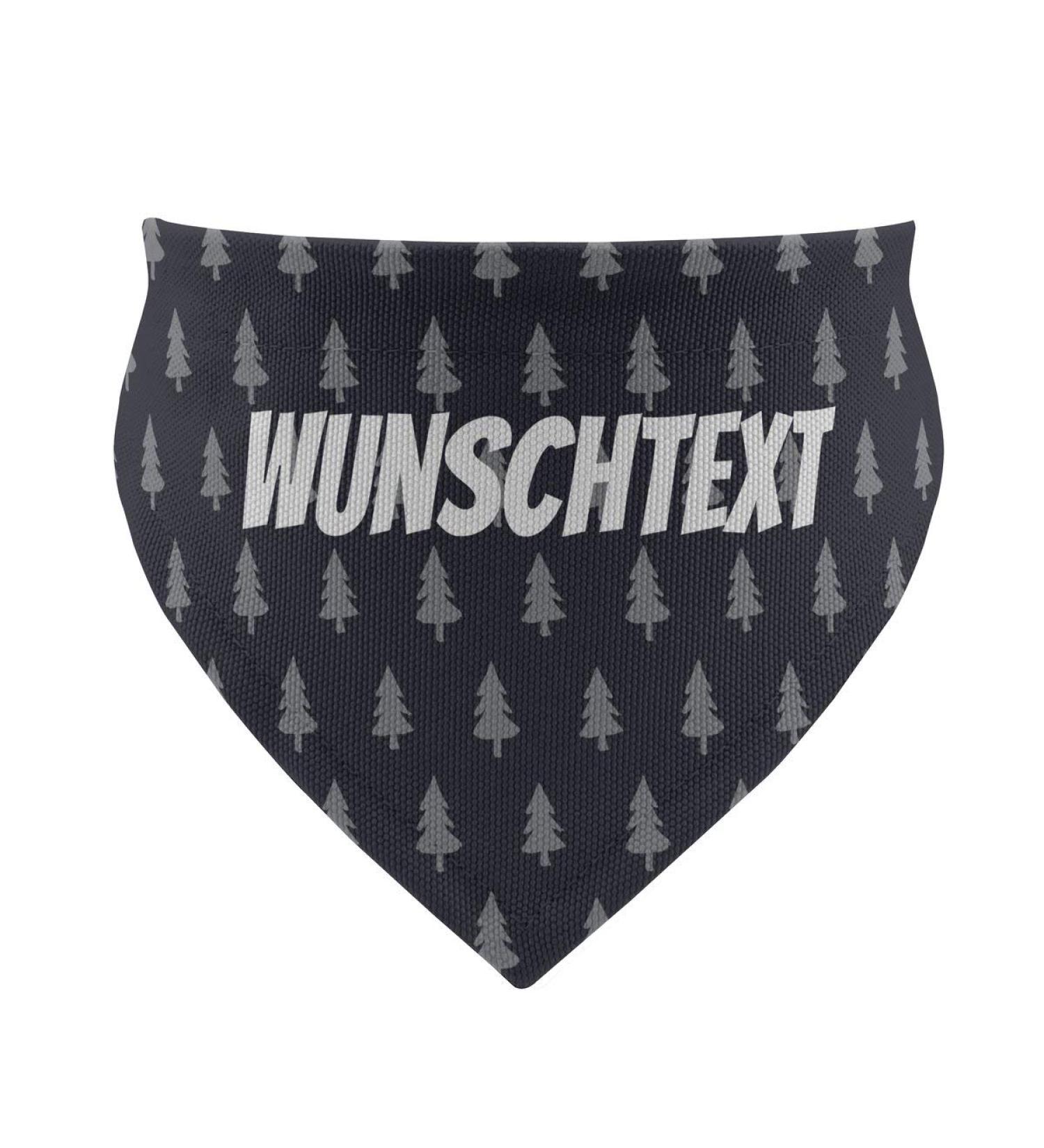 Buy printplanet Dog Scarf with Custom Name - Trees Dark Blue Design - Size M - Perfect for Stylish Pups - Buy Online on SooperMarket.com