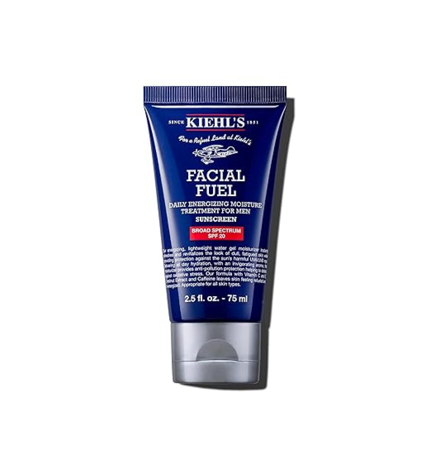 Kiehl's Facial Fuel Moisturizer SPF 20 for Men | Energizing Non-Greasy Hydrating Lotion with Caffeine Vitamin C & E | 2.5 Fl Oz - International Shipping Available - Buy Online on SooperMarket.com