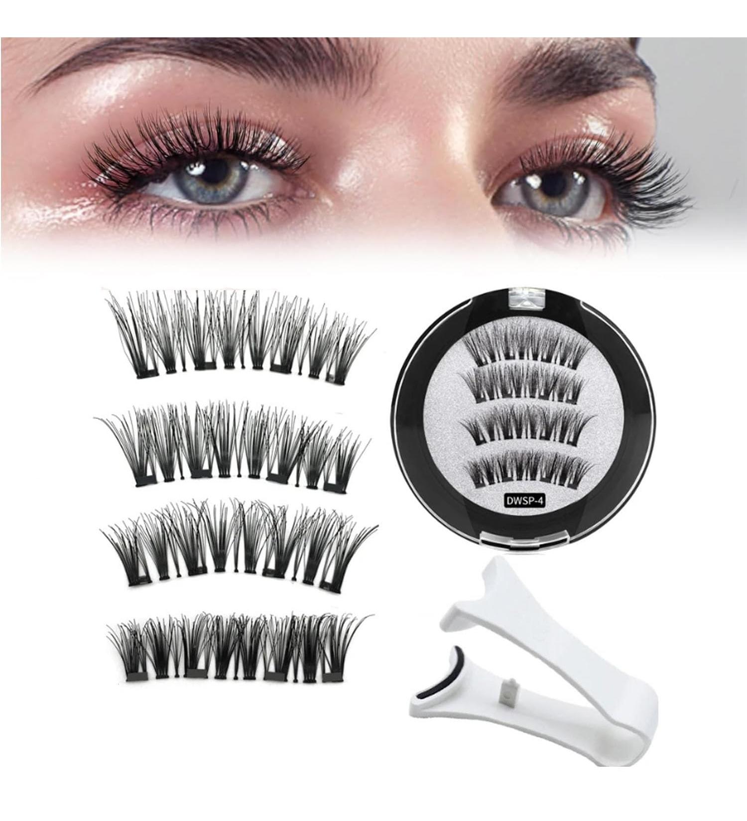 Lumentes Magnetic Eyelashes Lumentes Magnetic Lashes Magnetic Eyelashes Without Eyeliner Reusable Magnetic Eyelashes with Applicator No Glue or Liner Needed (Color : DWSP-4) - Buy Online on SooperMarket.com