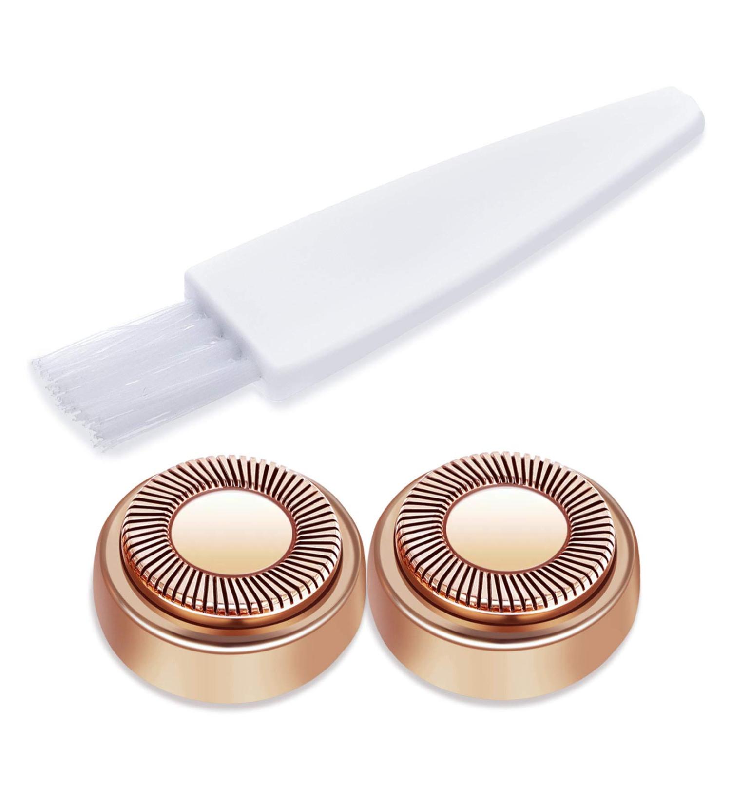 Gen 1 Facial Hair Remover Replacement Heads - Compatible with Finishing Touch Flawless Tool - 2 Count, 18K Gold-Plated Rose Gold - Buy Online on SooperMarket.com
