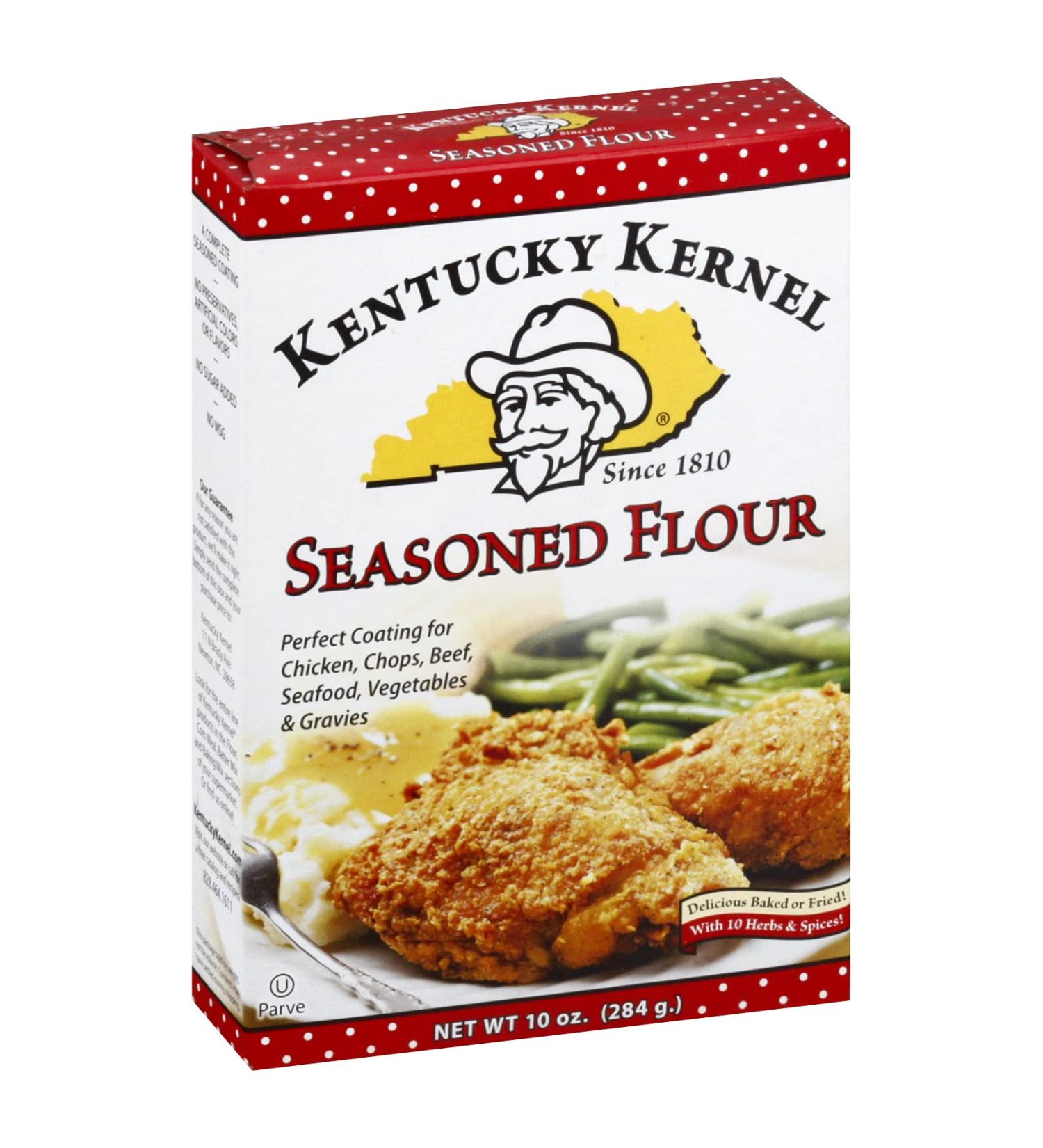 Kentucky Kernel Seasoned Flour 10oz (Pack of 6) - Crispy Coating Mix for Delicious Dishes - Buy Online on SooperMarket.com