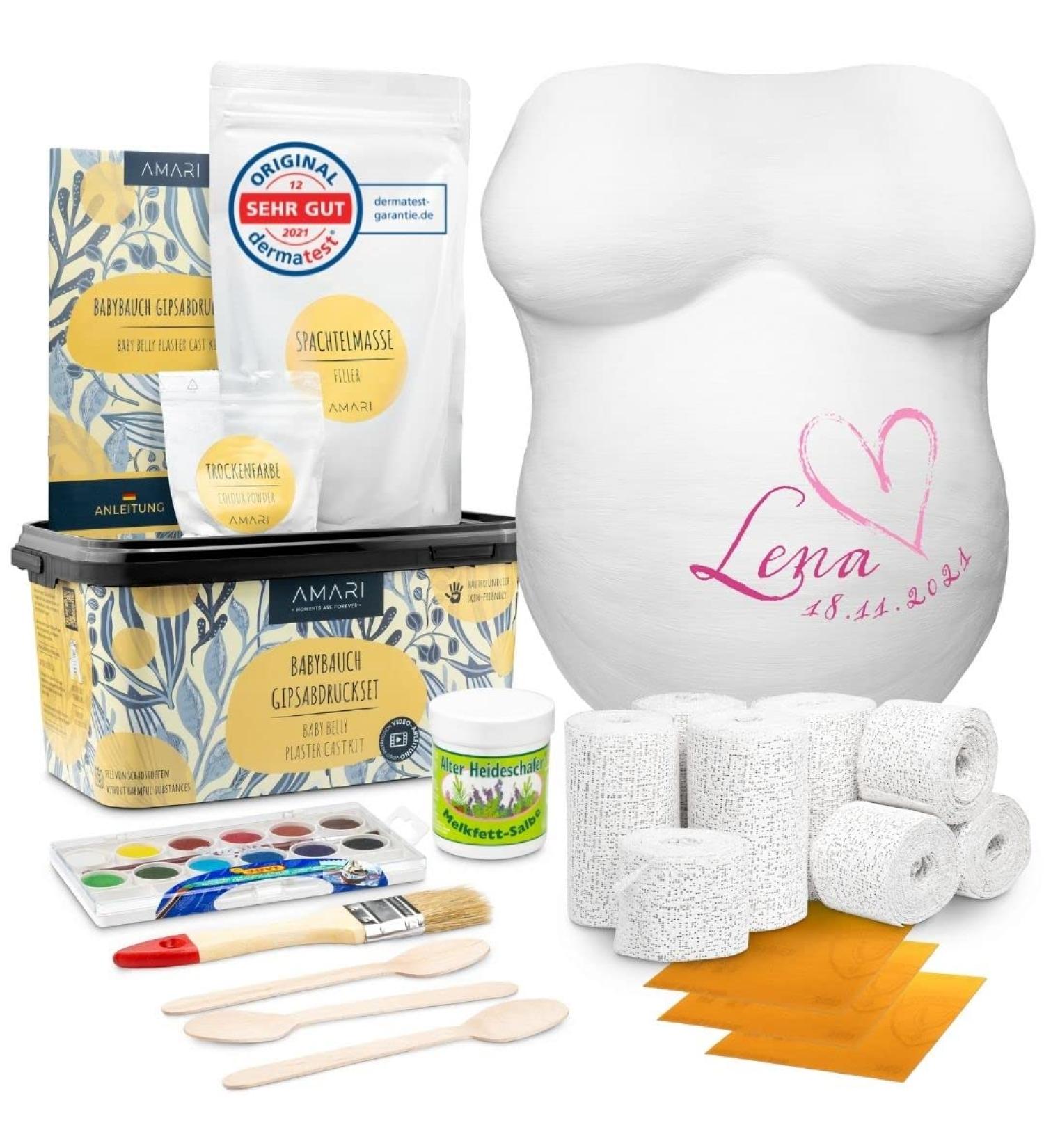 Amari Plaster Cast Baby Belly Set | Perfect Gift for Expectant Mothers | Create Cherished Memories - Buy Online on SooperMarket.com