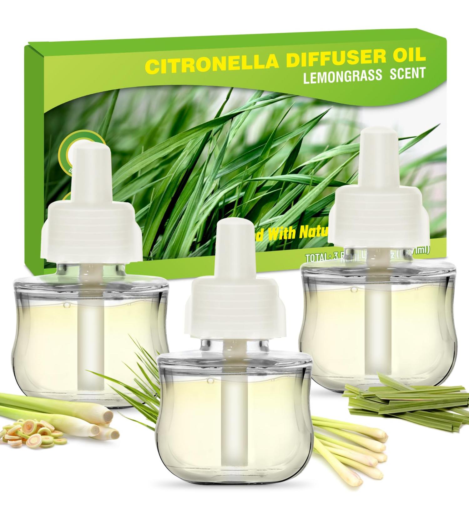 SCENTORINI Citronella Plugin Refills - Compatible with Air Wick Scented Oil Warmers | Essential Oil Air Fresheners for Home & Bathroom | 3 Refills - Buy Online on SooperMarket.com