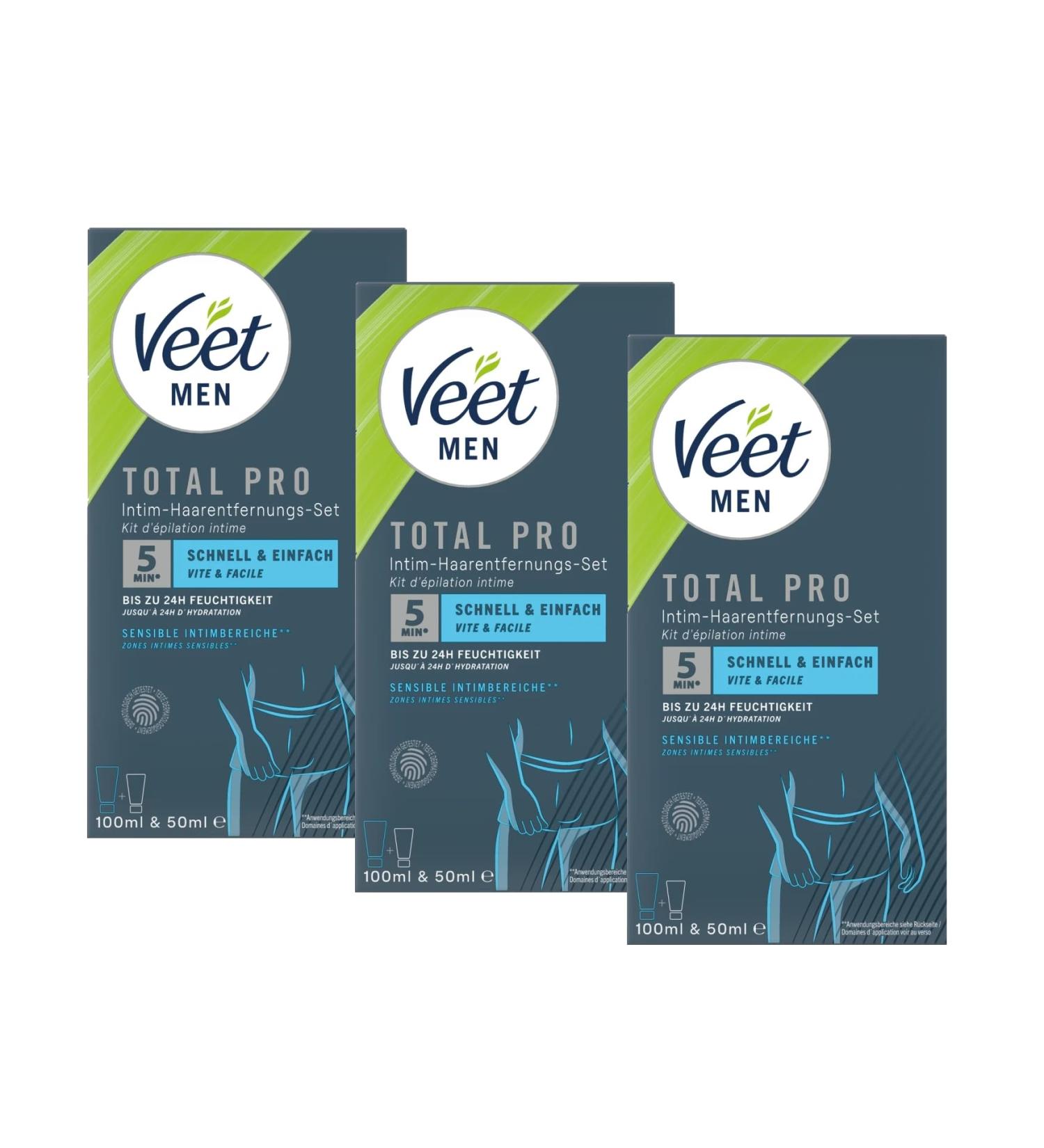 Veet Intim Hair Removal Set for Sensitive Areas | 3 x 100ml Cream + 3 x 50ml Care Balm | International Shipping - Buy Online on SooperMarket.com