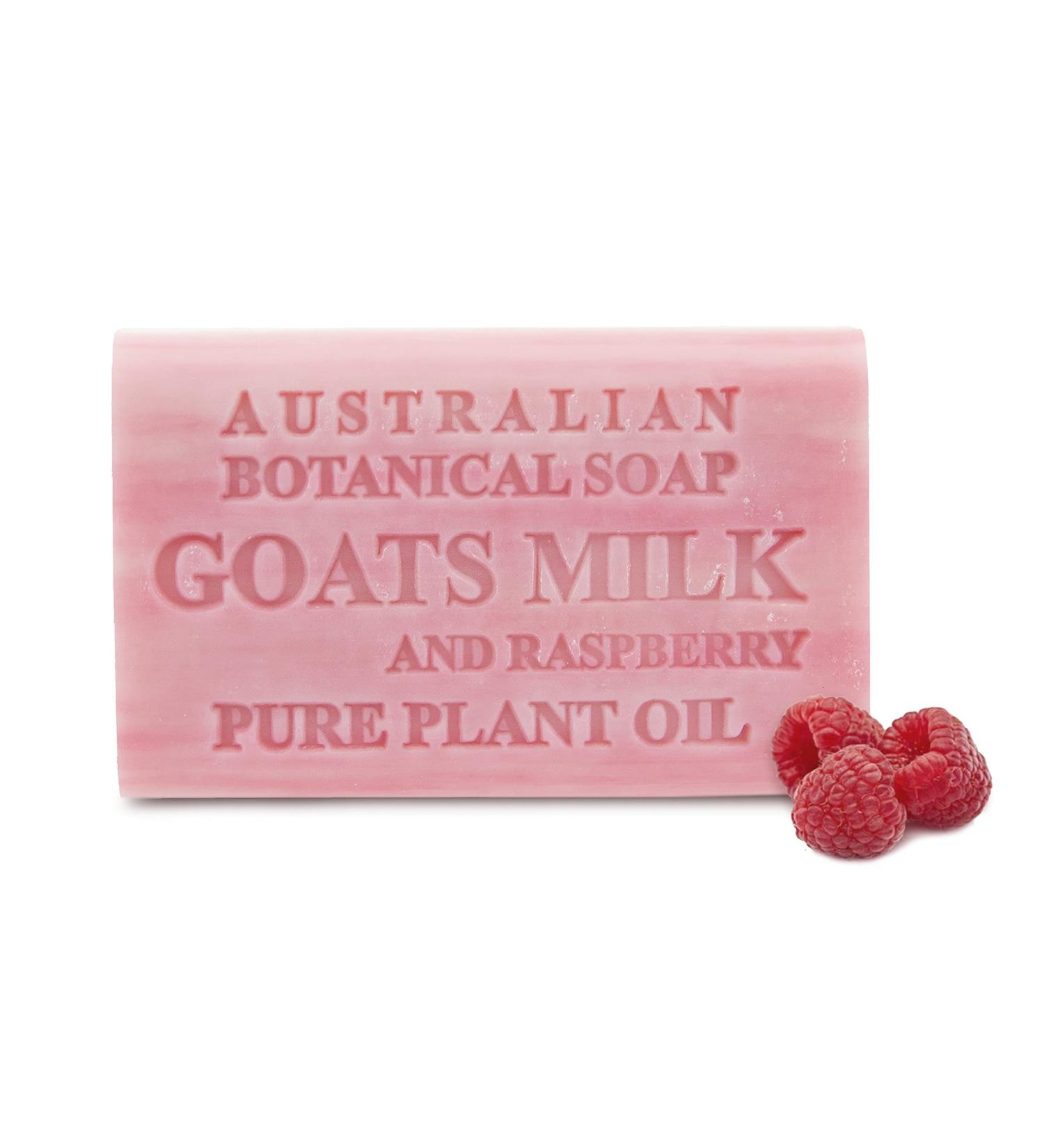 Australian Botanical Goats Milk Soap with Raspberry 6.6 oz | Shea Butter Enriched | All Skin Types | 1 Count - Buy Online on SooperMarket.com