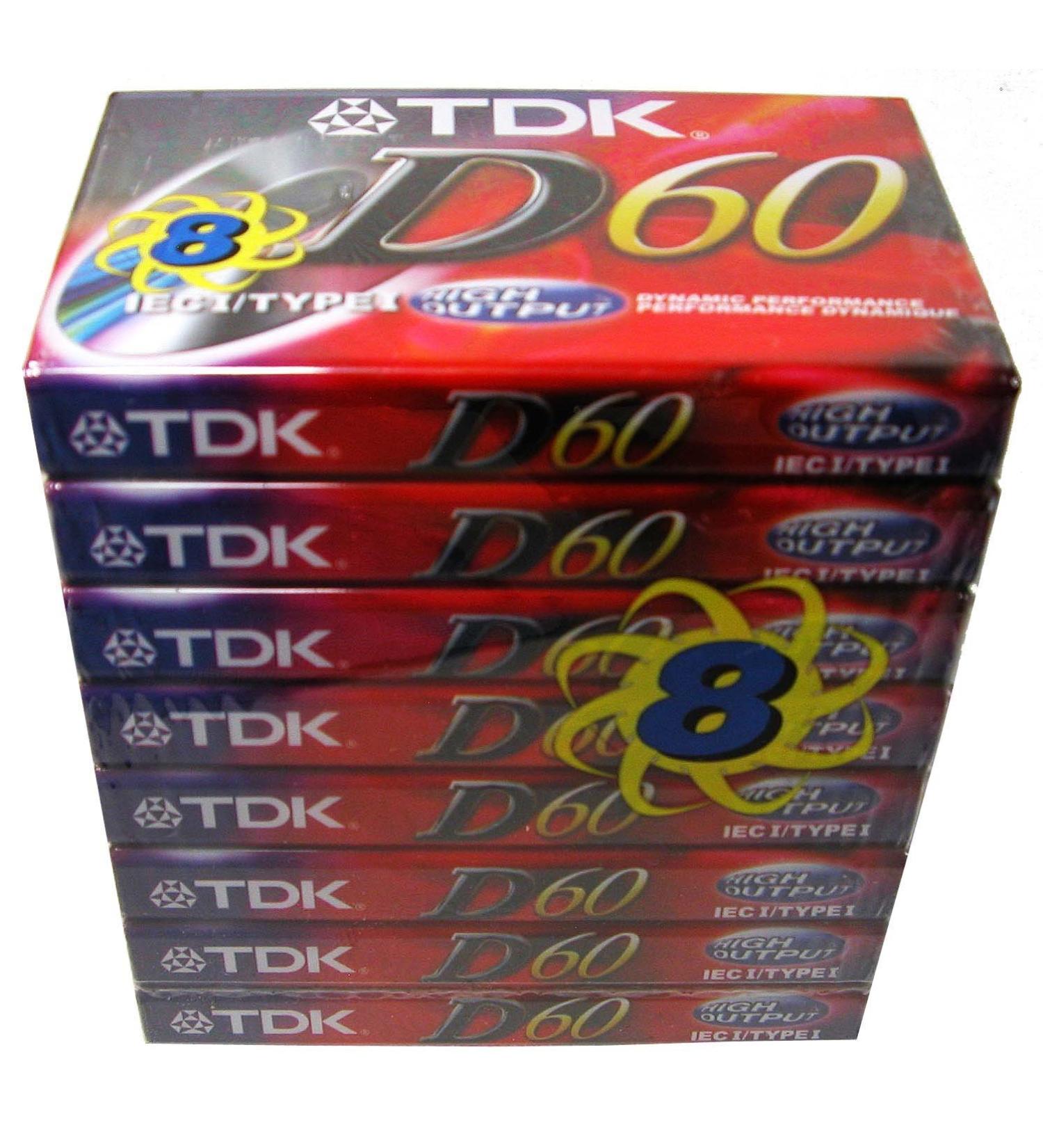 TDK Dynamic 60 (8 Pack) - High-Quality Audio Cassette Tapes - Buy Online on SooperMarket.com