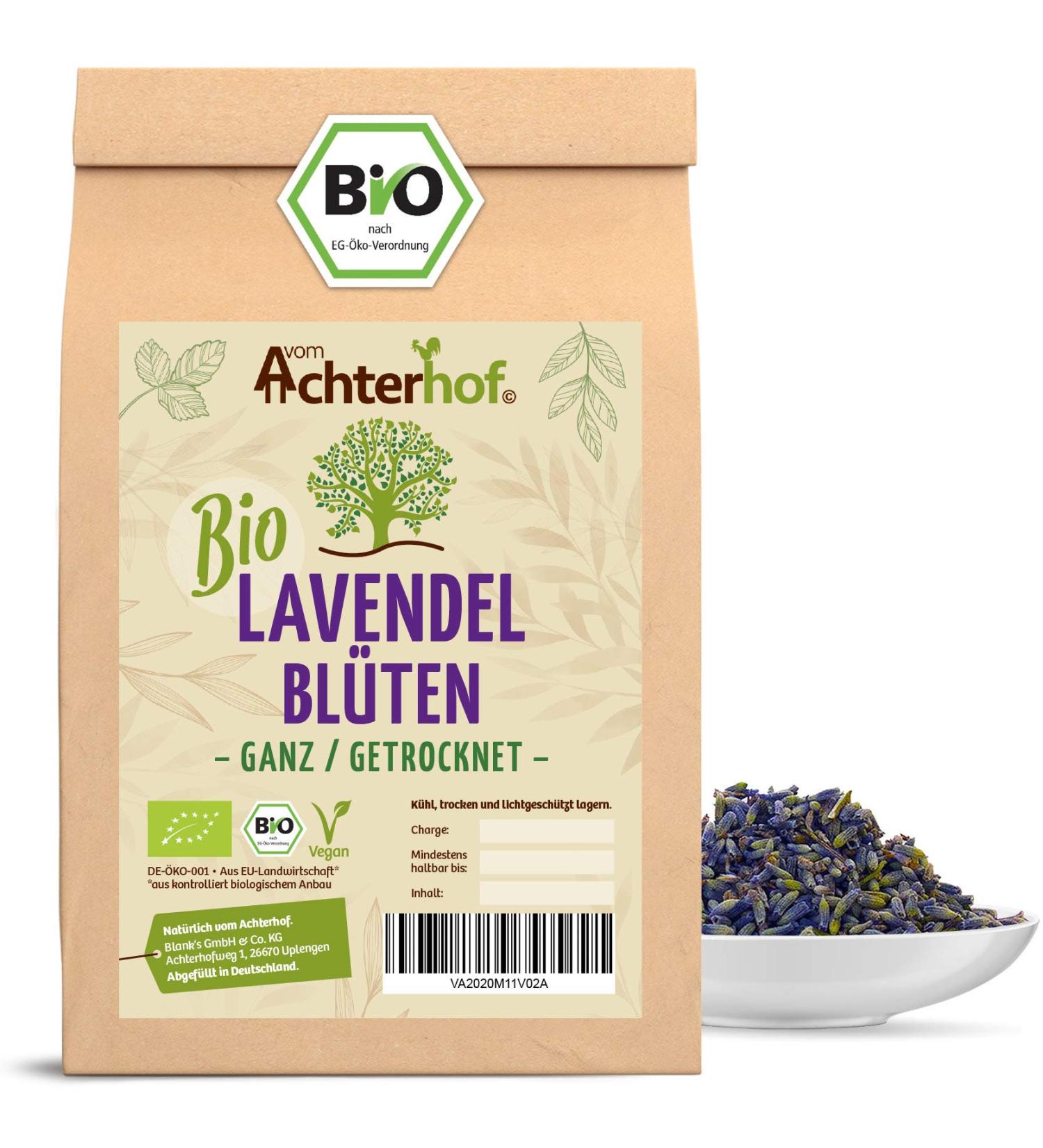 Buy 250g Dried Lavender Flowers | Organic French Lavender | Natural Bio-Lavender Tea | 100% Food Quality from Controlled Cultivation - Achterhof - Buy Online on SooperMarket.com