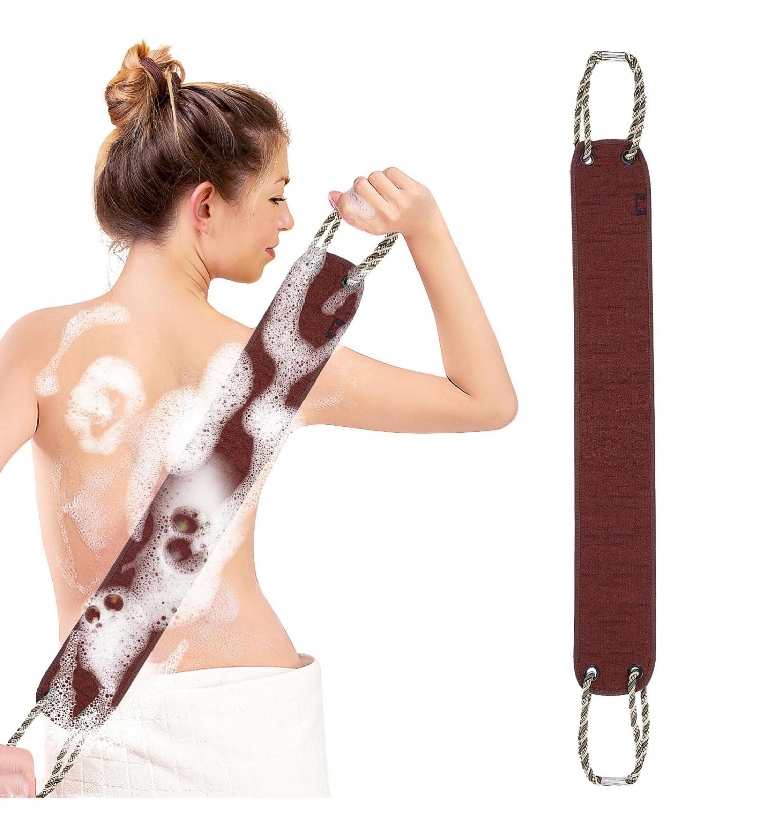 KALLORY Exfoliating Back Scrubber & Shower Towel - Ideal Bath Tool for Men & Women | Man-Made Plant Fiber Exfoliation - Buy Online on SooperMarket.com