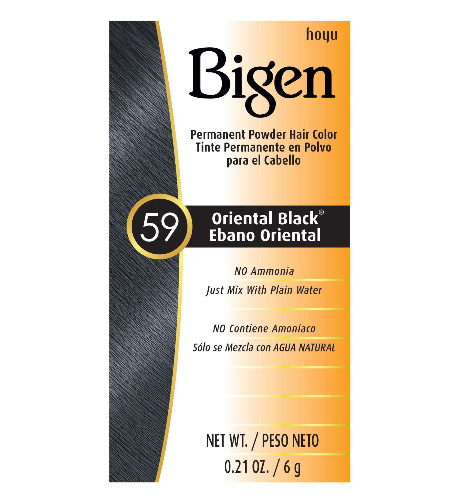 Oriental Black Bigen Permanent Powder - 3 Pack | Long-Lasting Hair Color - Buy Online on SooperMarket.com