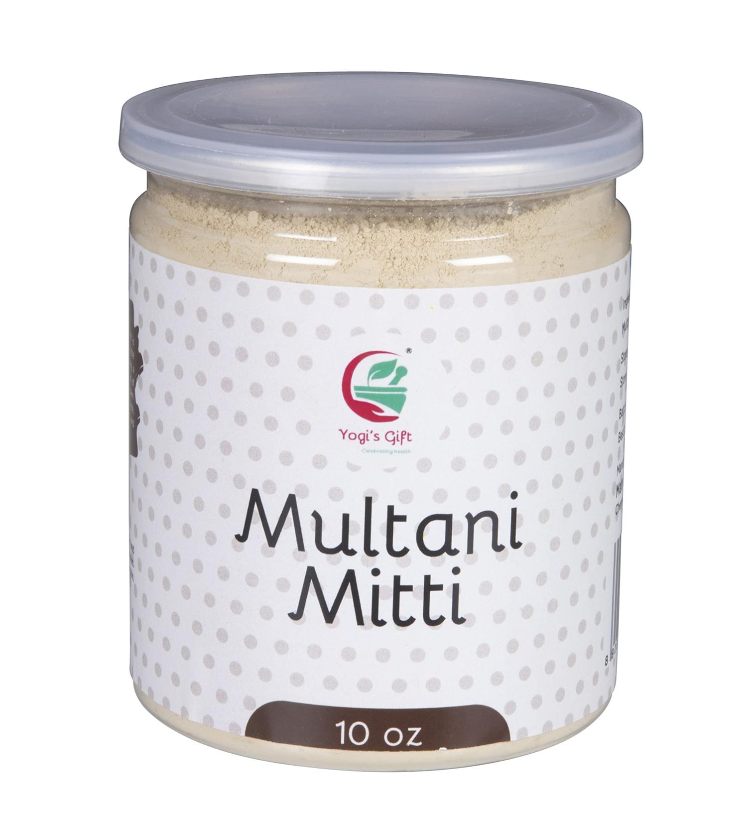 Multani Mitti Powder - 100% Natural Indian Clay for Skin Tightening | Detox Face Pack & Soap Making | 10 oz (283g) - Yogi's Gift - Buy Online on SooperMarket.com