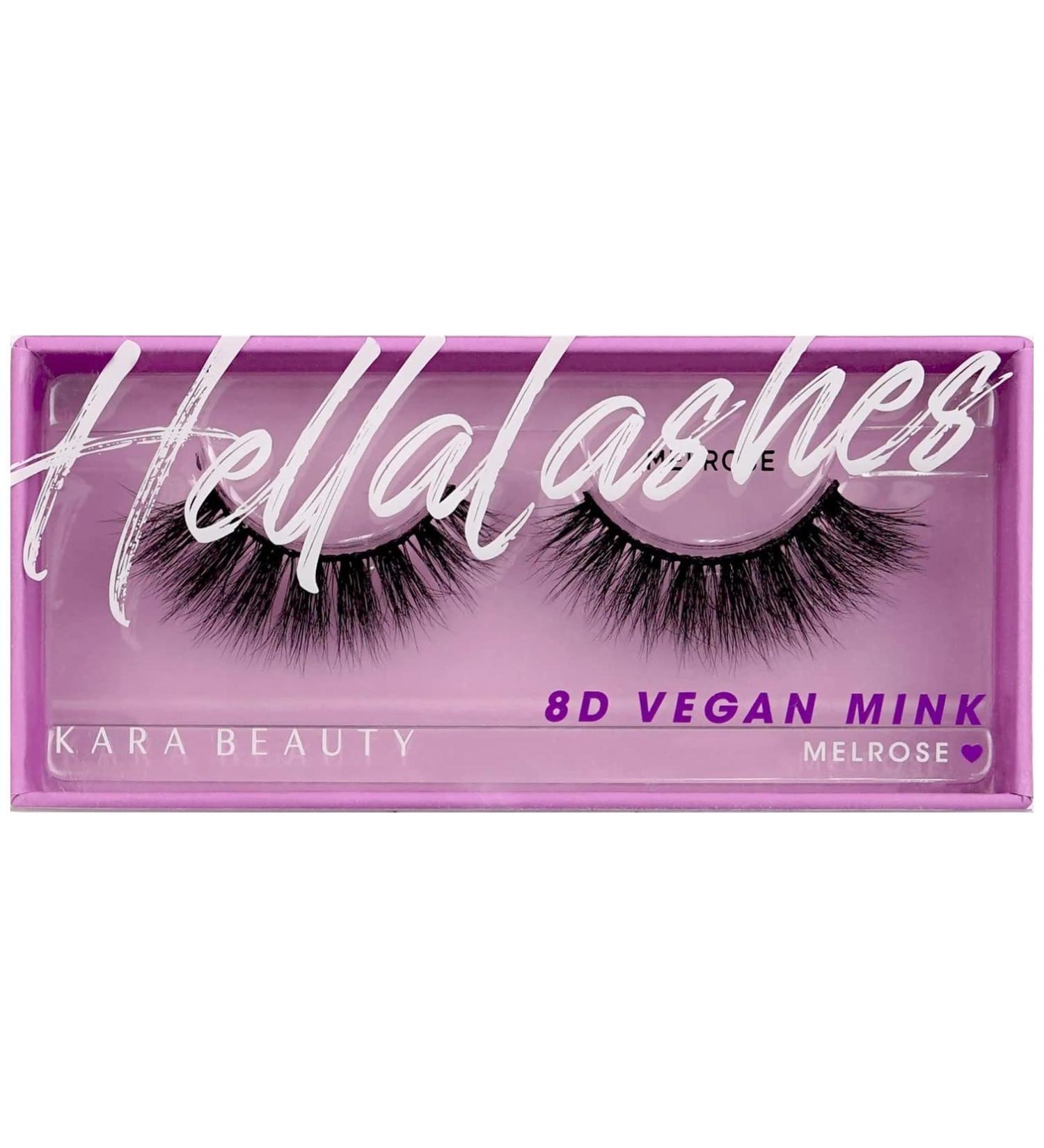 KARA BEAUTY Style L6 Hellalashes 8D Faux Mink Lashes in Melrose - Playful Wispy-Flared | Lightweight Synthetic Fiber | 1 Pair - Buy Online on SooperMarket.com