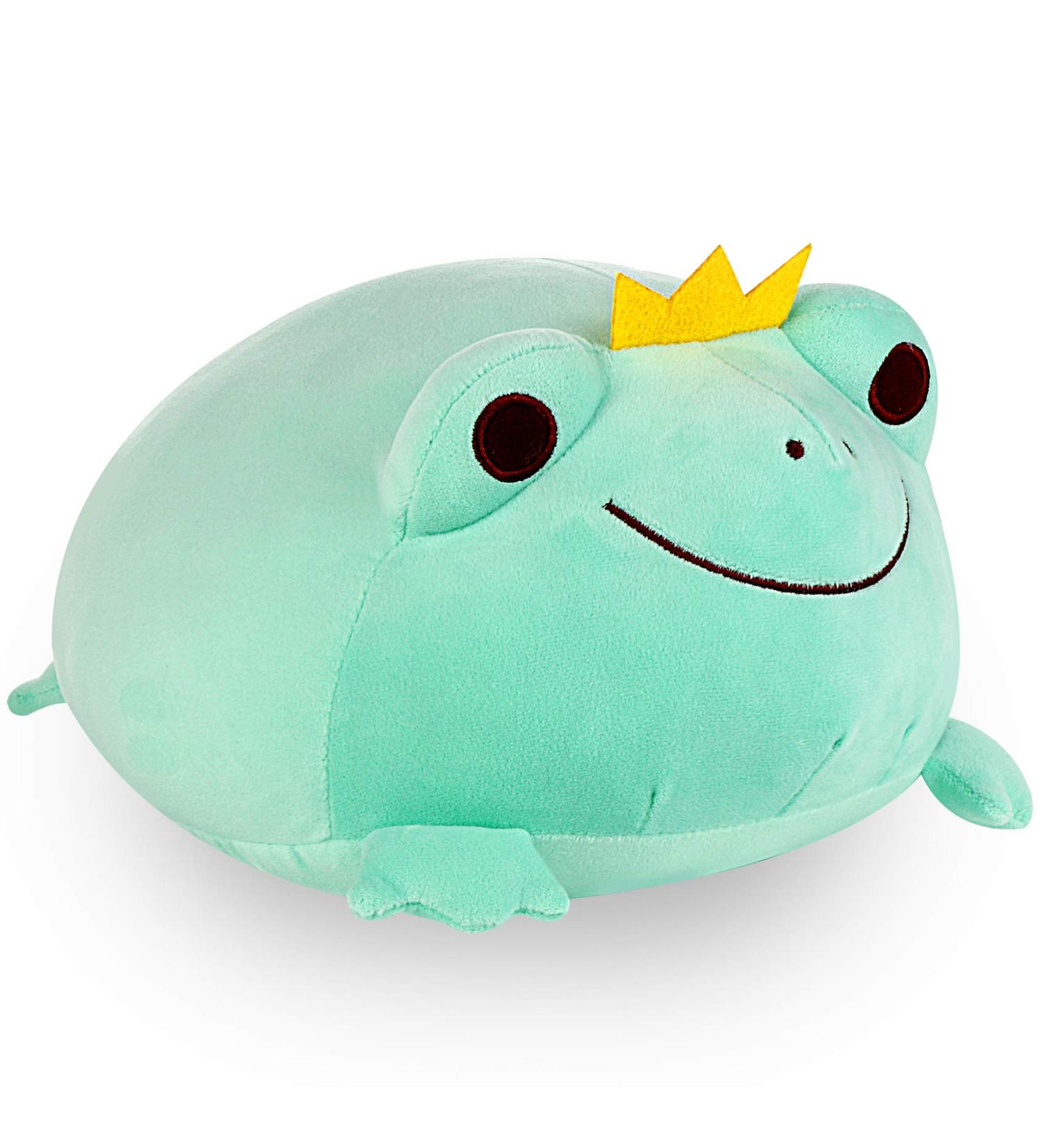 JUNERAIN Super Soft Frog Plush Stuffed Animal Hugging Pillow - 35cm Mint Green | Adorable Toy Gift for Kids, Toddlers, Boys, Girls | Cuddly Frog Decoration - Buy Online on SooperMarket.com