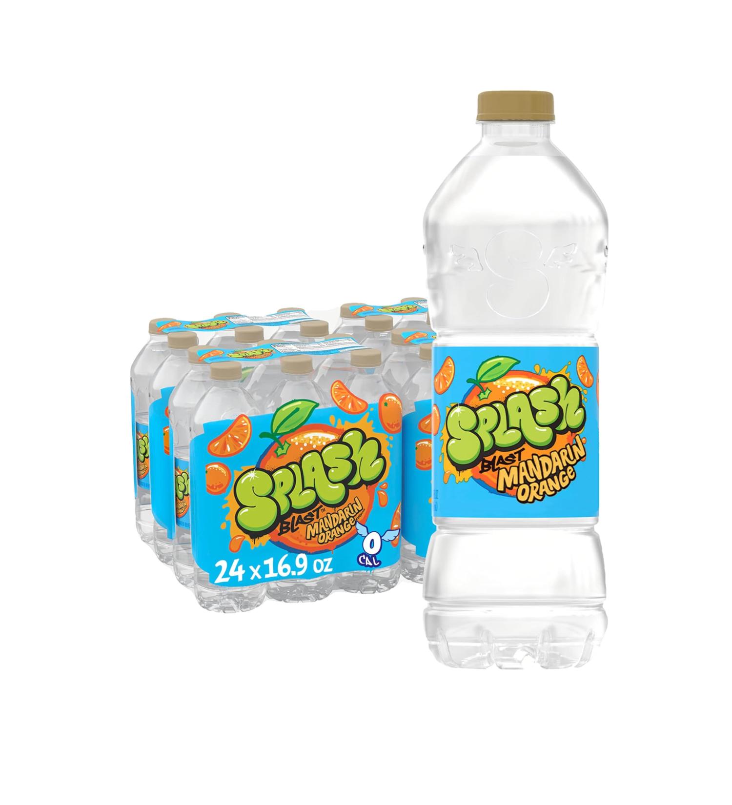Buy Splash Blast Mandarin Orange Flavored Water - 24 Pack | Refreshing 16.9 Fl Oz Bottles - International Shipping Available - Buy Online on SooperMarket.com
