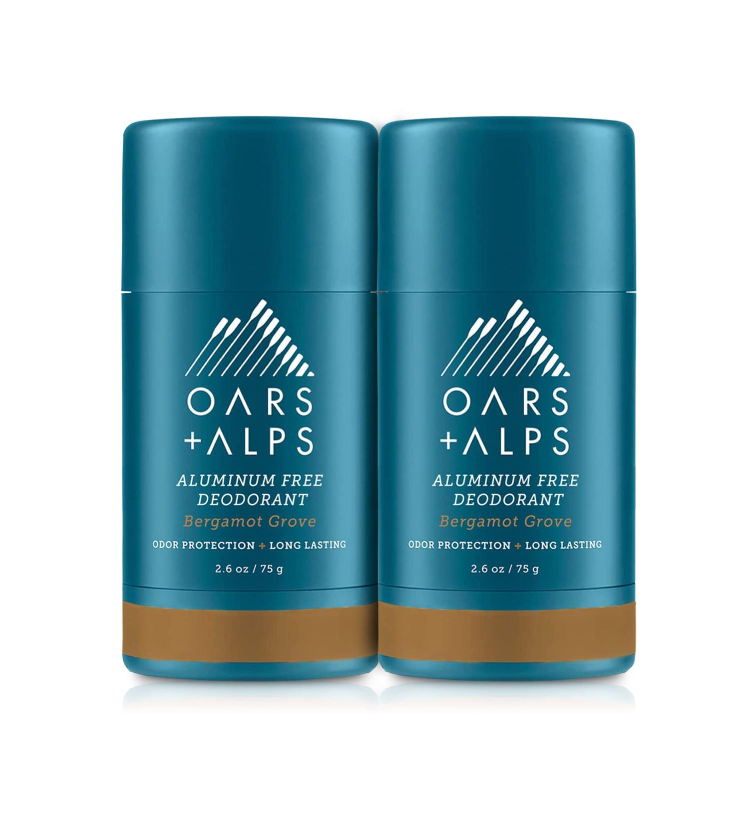 Oars + Alps Aluminum Free Deodorant for Men and Women Dermatologist Tested and Made with Clean Ingredients Bergamot Grove 2 Pack 2.6 Oz Each 2ct - Bergamot Grove 2.6 Ounce (Pack of 2) - Buy Online on SooperMarket.com