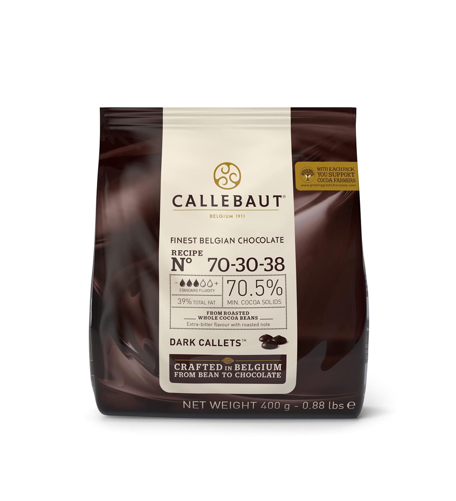 Callebaut Black Chocolate Drops 70% - Premium 400g Bag for Baking & Desserts - International Shipping Available - Buy Online on SooperMarket.com
