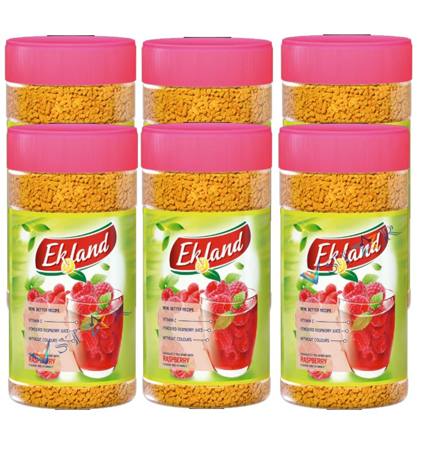 Ekoland Raspberry Multivitamin Lemon & Forest Fruit Flavoured Granulated Tea Drink 350g (6 Raspberry) Raspberry 6