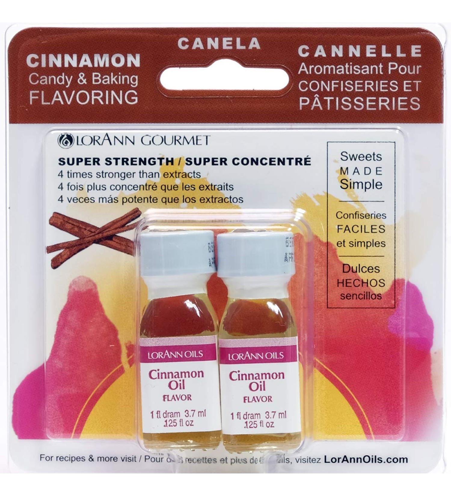 Lorann Oils Candy & Baking Flavoring .125oz 2/Pkg-Cinnamon Oil