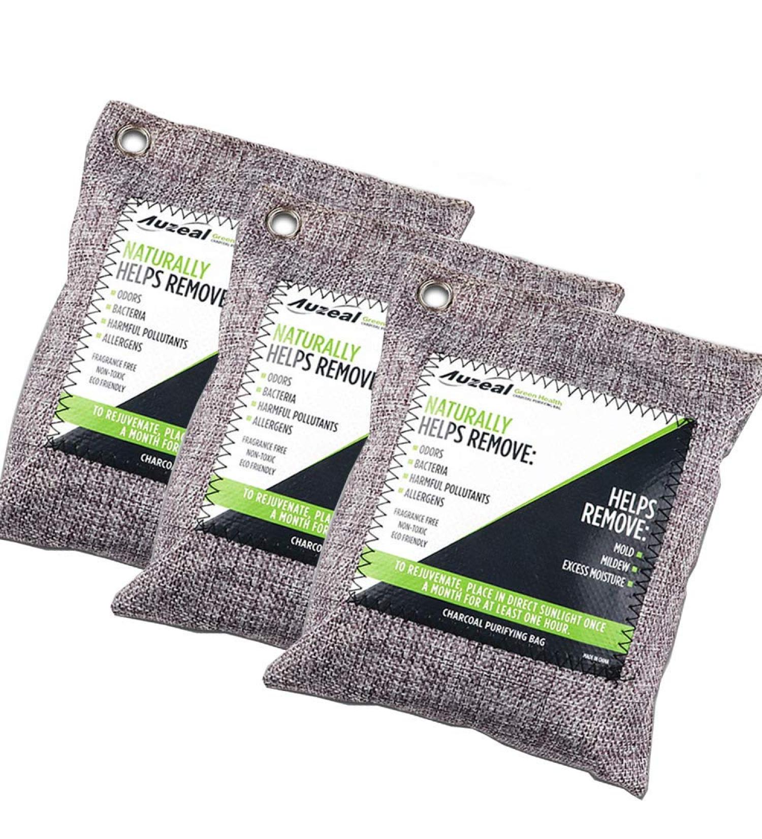 ANTEROOF Bamboo Charcoal Air Purifying Bags - Odor Eliminator for Home, Pets, Vehicle, Wardrobe & Bathroom - Buy Online on SooperMarket.com