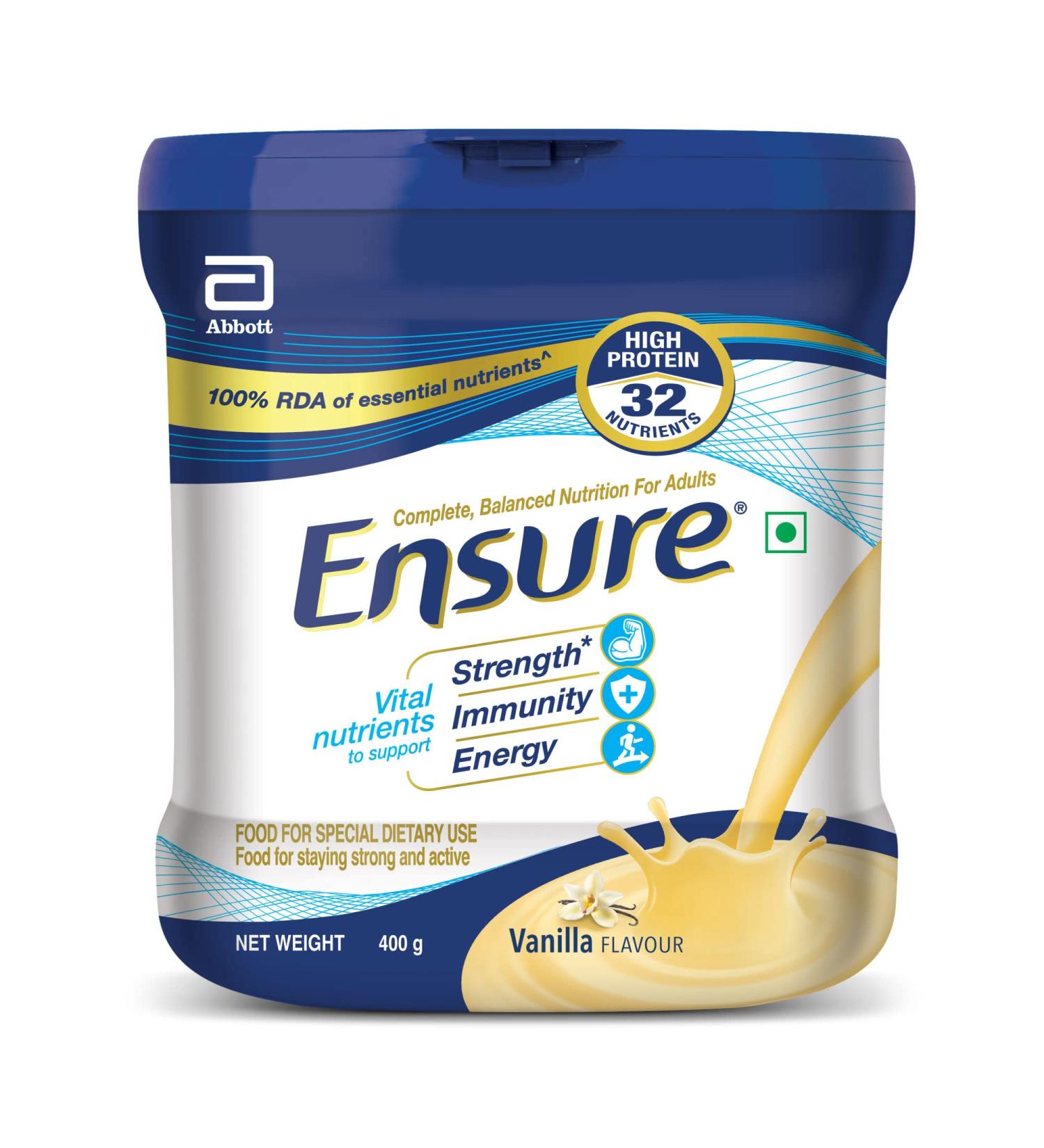 Ensure Balanced Adult Nutrition Health Drink - 400g Vanilla - 14.1oz (1 Pack) - Buy Online on SooperMarket.com