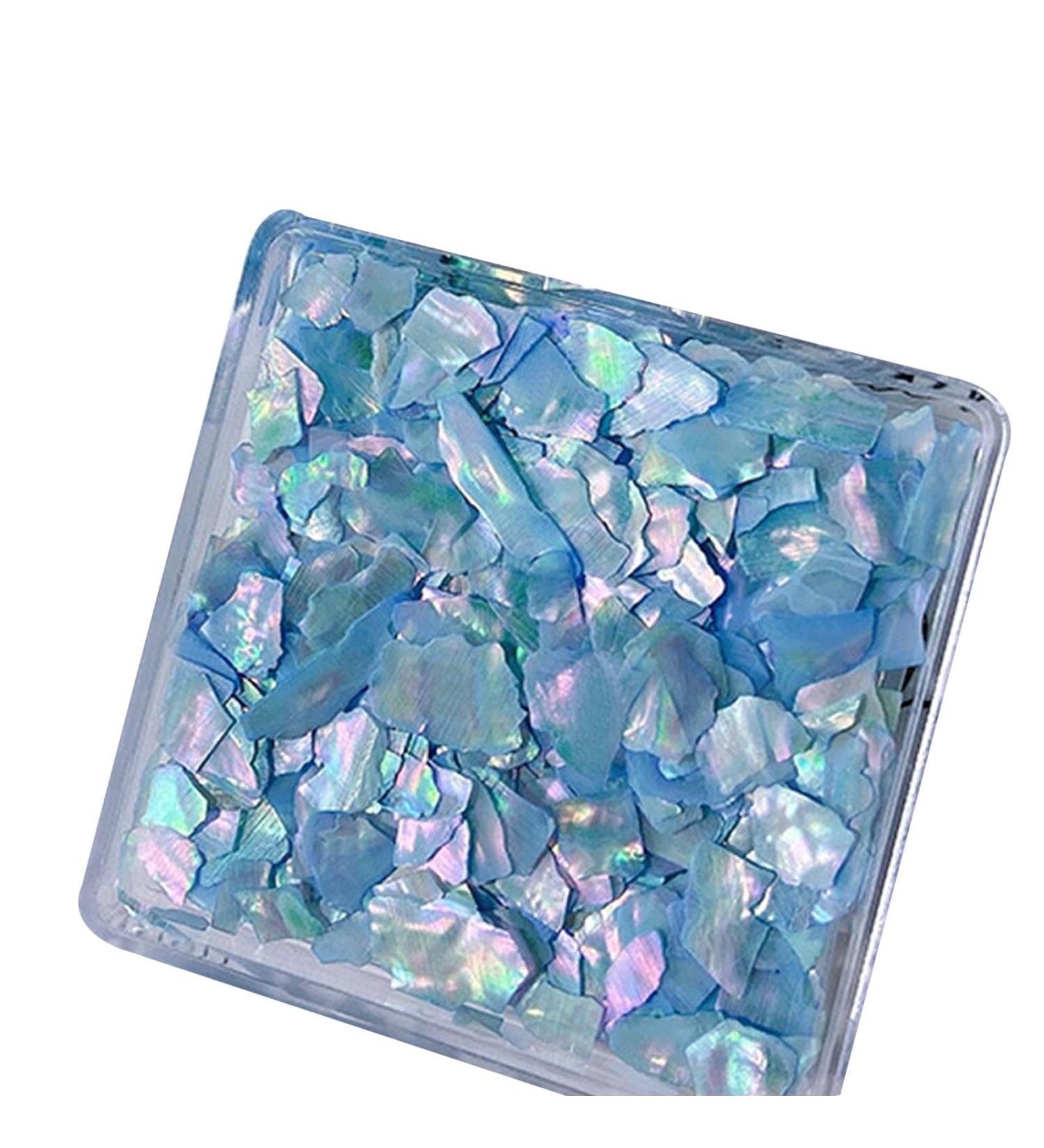 Irregular Shell Slices Nail Supplies Colorful Shell Nail Art Slices 3D Nail Art Flakes For Manicure Decoration DIY Nail Art Shells sea blue - Buy Online on SooperMarket.com