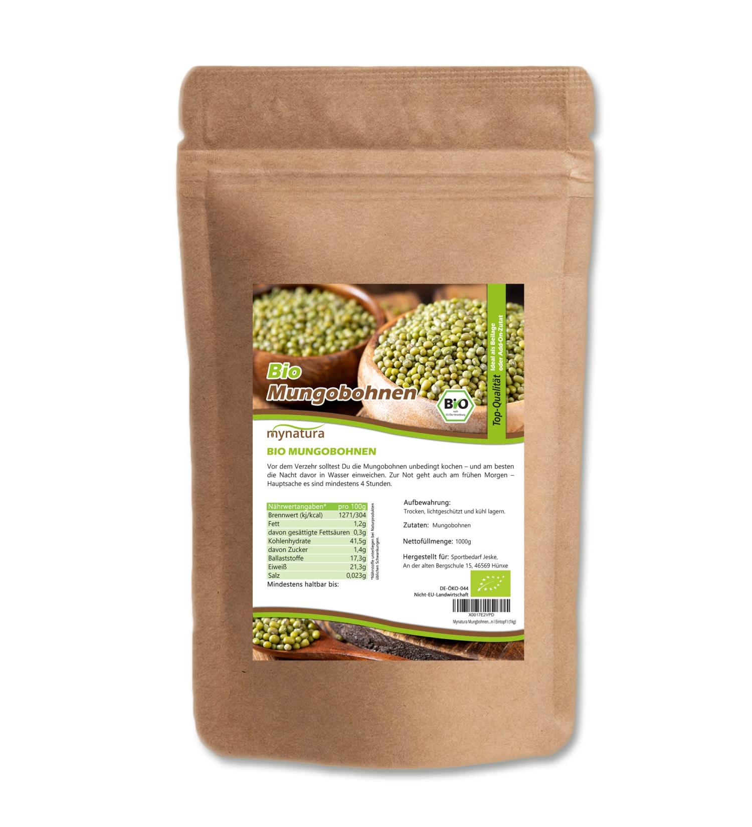 Mynatura Mung Beans Whole - 3 x 1kg | High Protein Organic Pulses for Stir-Fry & Stew | Healthy Cooking Essentials - Buy Online on SooperMarket.com